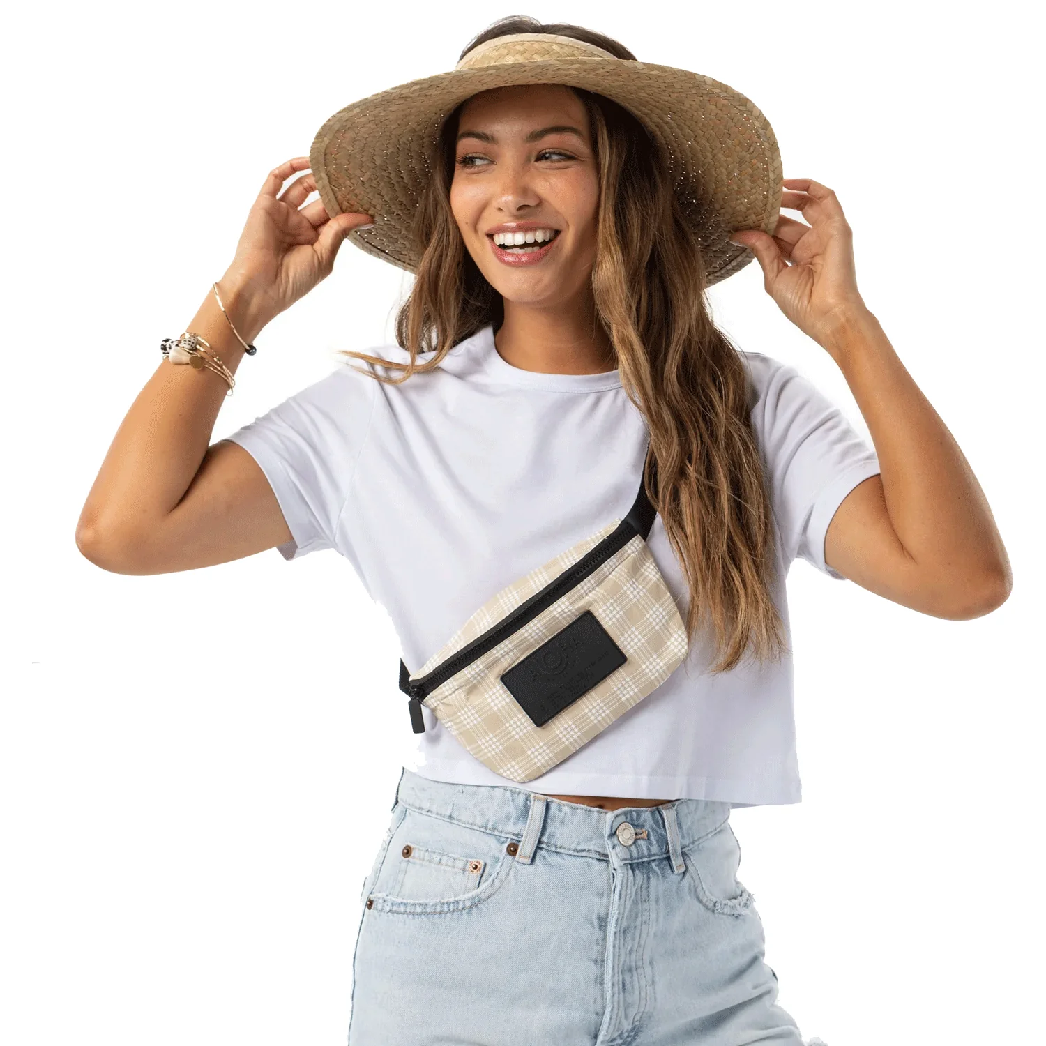 Aloha Palaka Mini Hip Pack Macadamia - Image 2