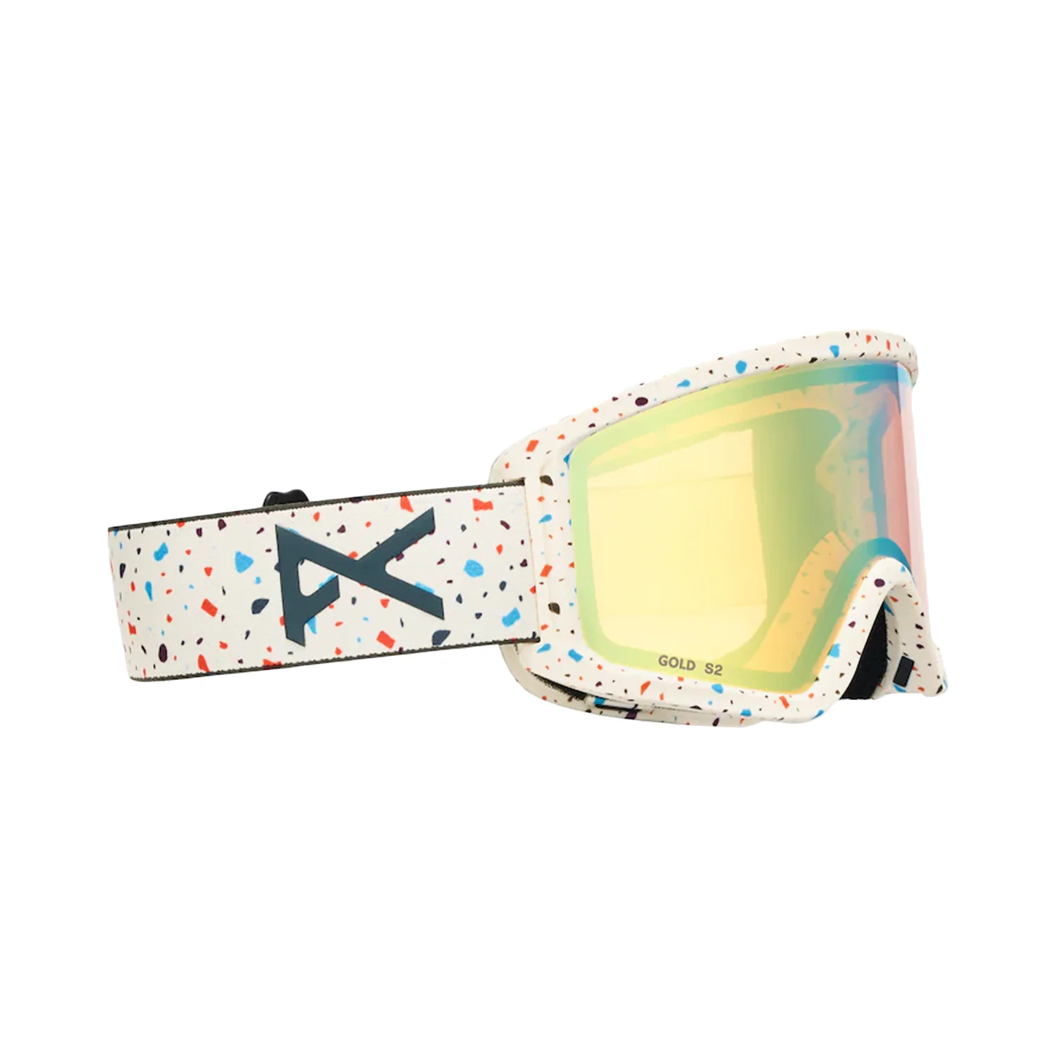 Anon Kids Tracker 2.0 Low Bridge Fit Goggles Speckles/Gold Amber - Image 2