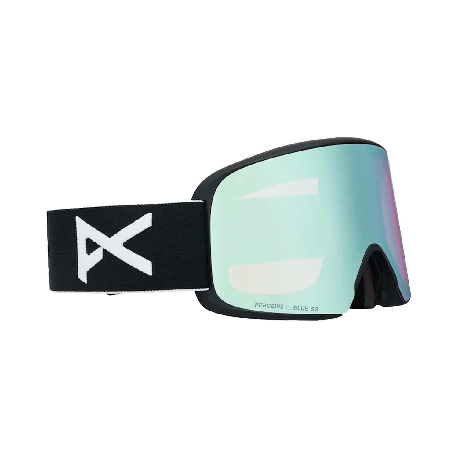 Anon M6 Low Bridge Fit Goggles Black/Perceive Variable Blue + Perceive Cloudy Pink - Image 2
