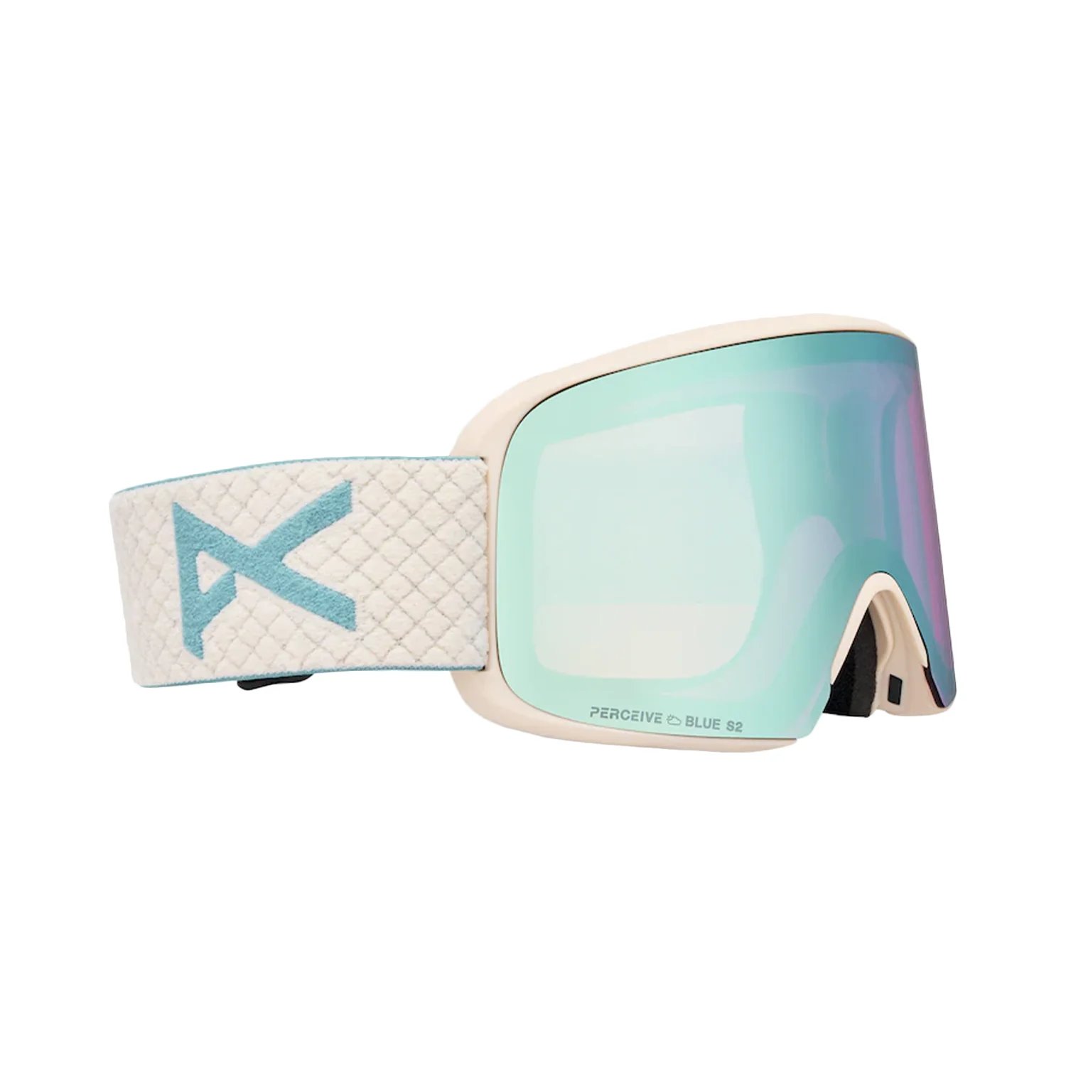 Anon M6 Low Bridge Fit Goggles Oat/Perceive Variable Blue + Perceive Cloudy Pink - Image 2