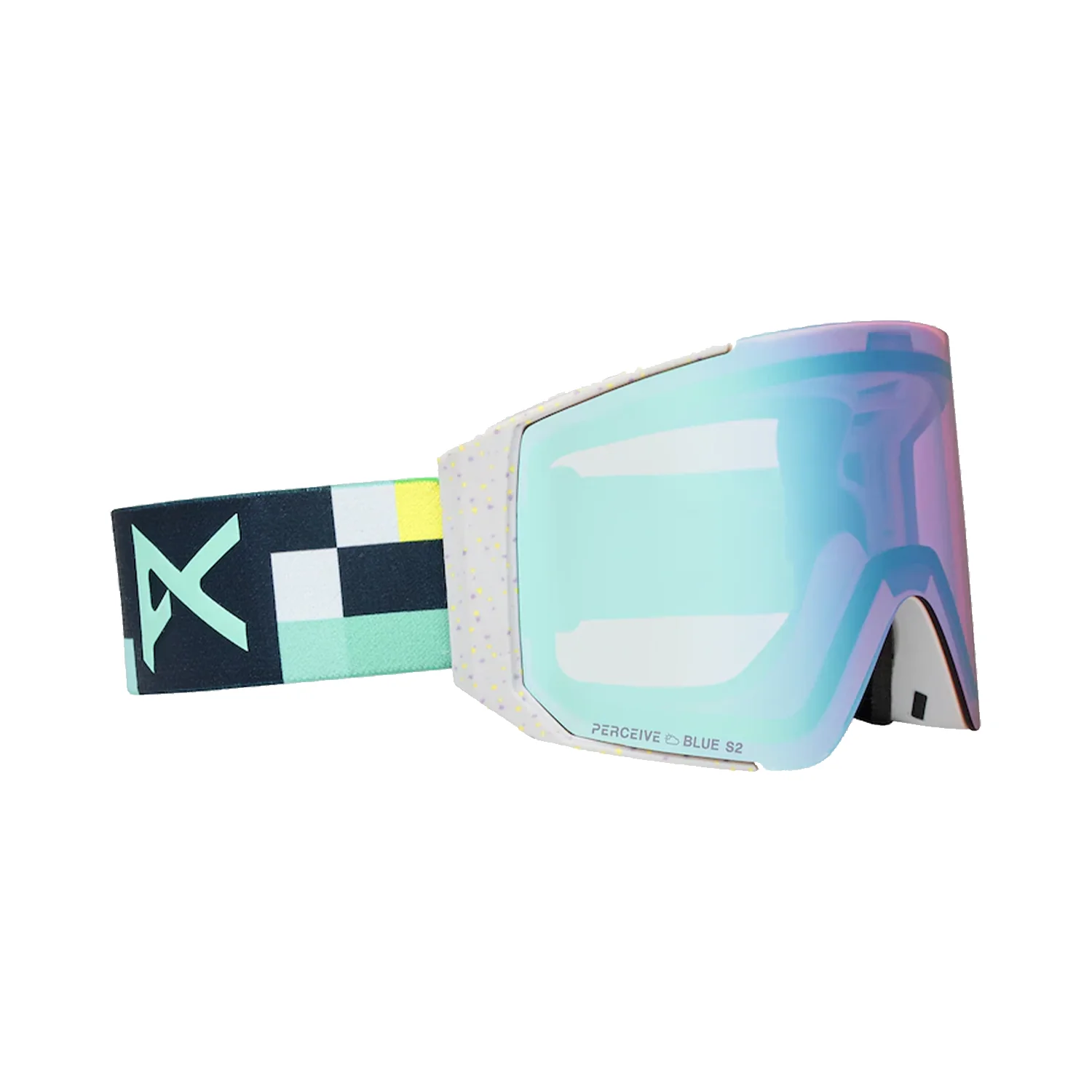 Anon Sync Low Bridge Fit Goggles Pixel/Perceive Variable Blue + Perceive Cloudy Pink - Image 2
