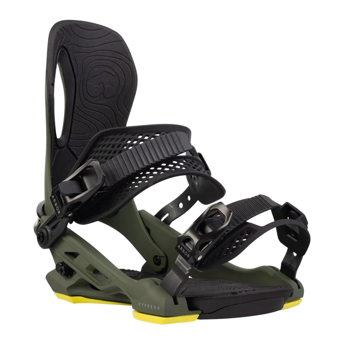 Arbor Men's Cypress Snowboard Bindings 2025 Green/Black/Pat Moore - Image 2