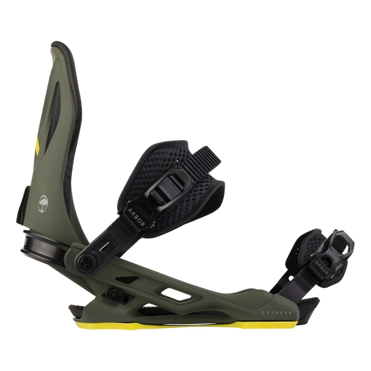 Arbor Men's Cypress Snowboard Bindings 2025 Green/Black/Pat Moore - Image 3