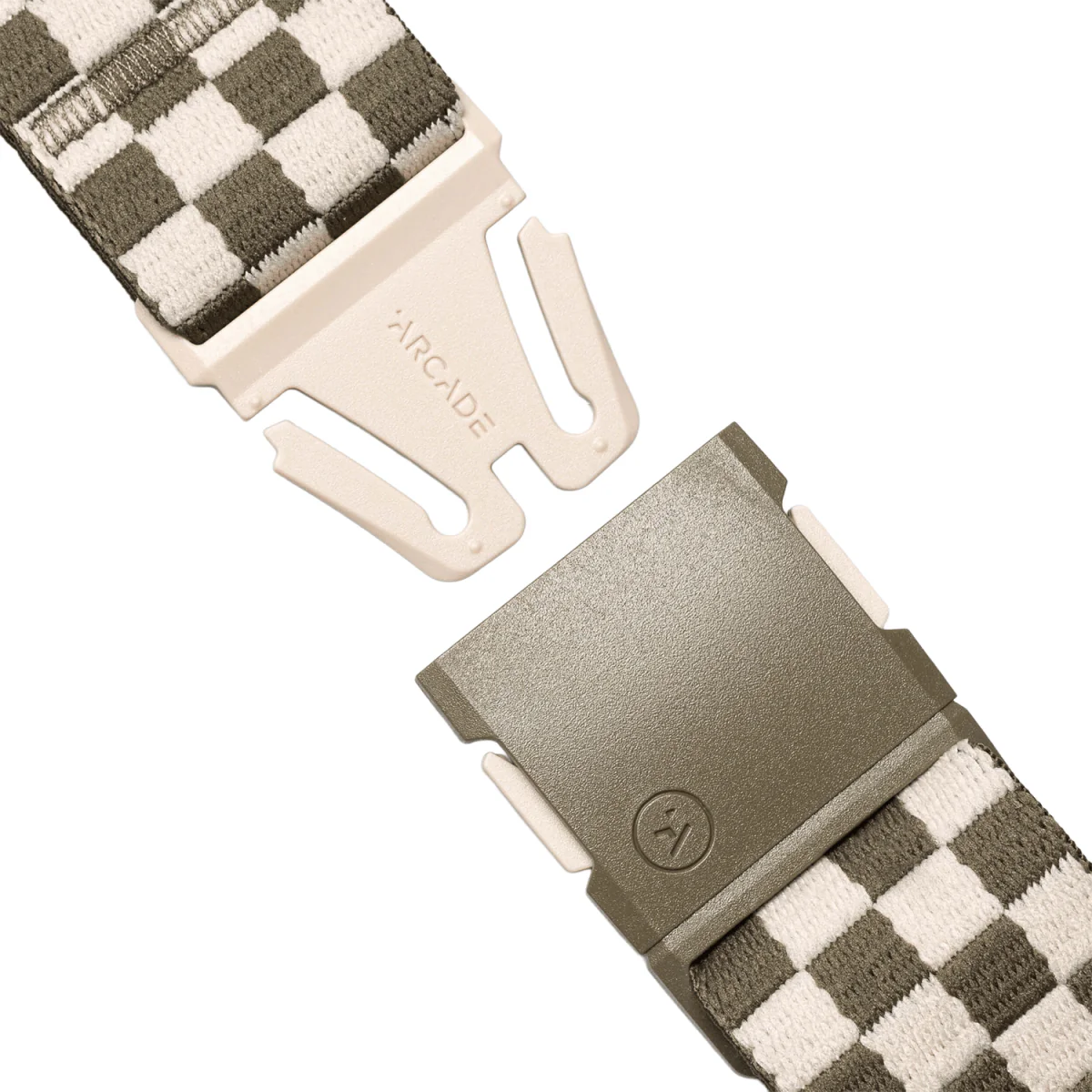 Arcade Check Belt Crocodile/Khaki - Image 3