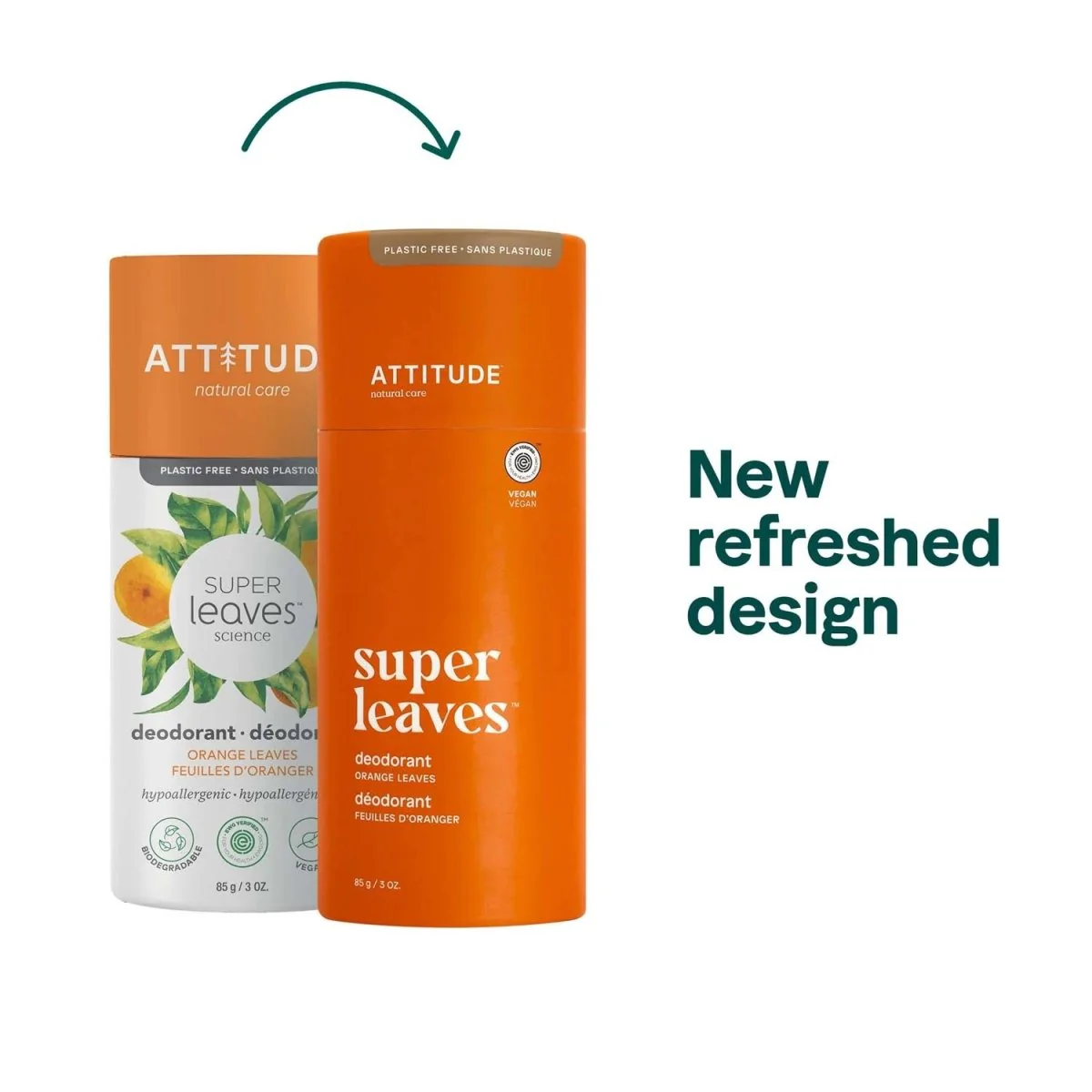 Attitude Super Leaves Deodorant - Orange Leaves - Image 3