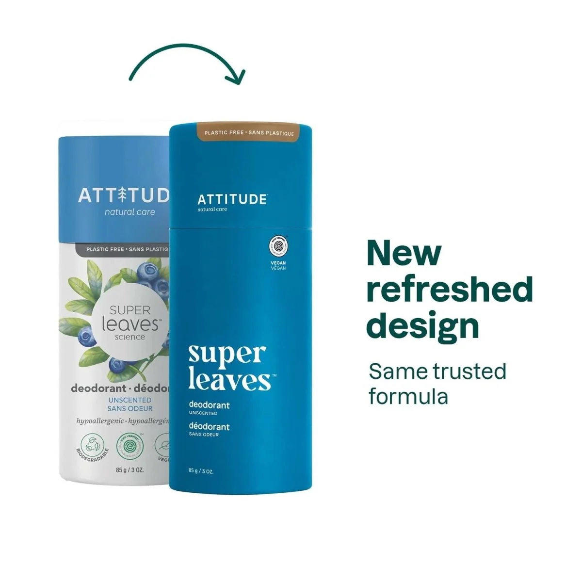 Attitude Super Leaves Deodorant - Unscented - Image 3