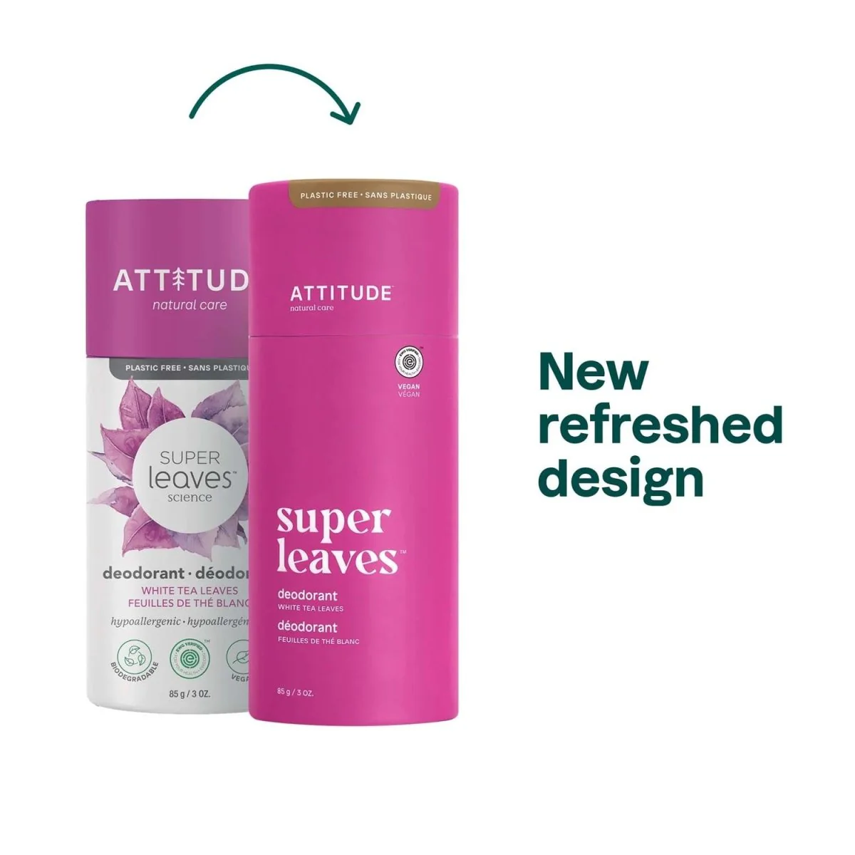 Attitude Super Leaves Deodorant - White Tea Leaves - Image 3