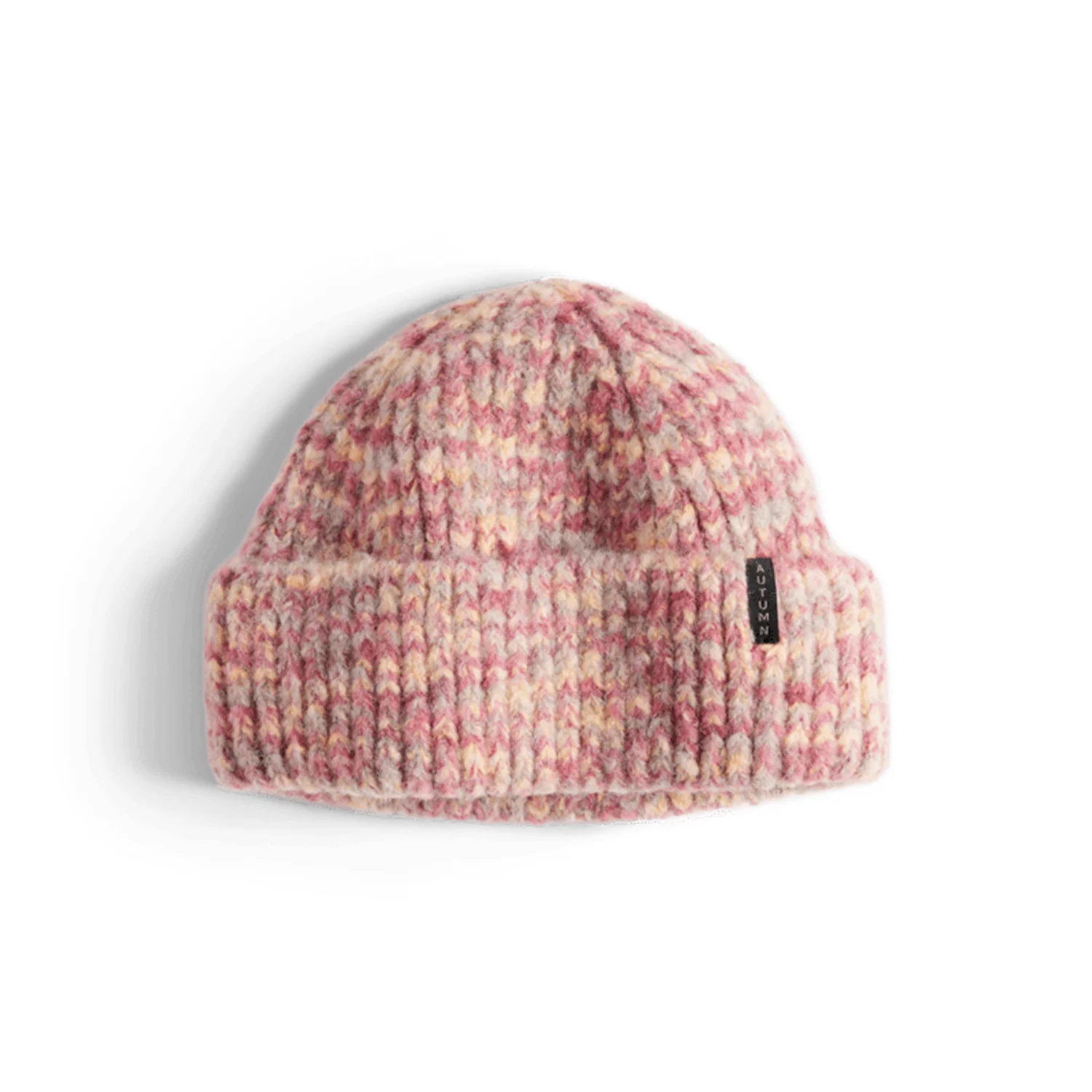 Autumn Marble Knit Beanie Red