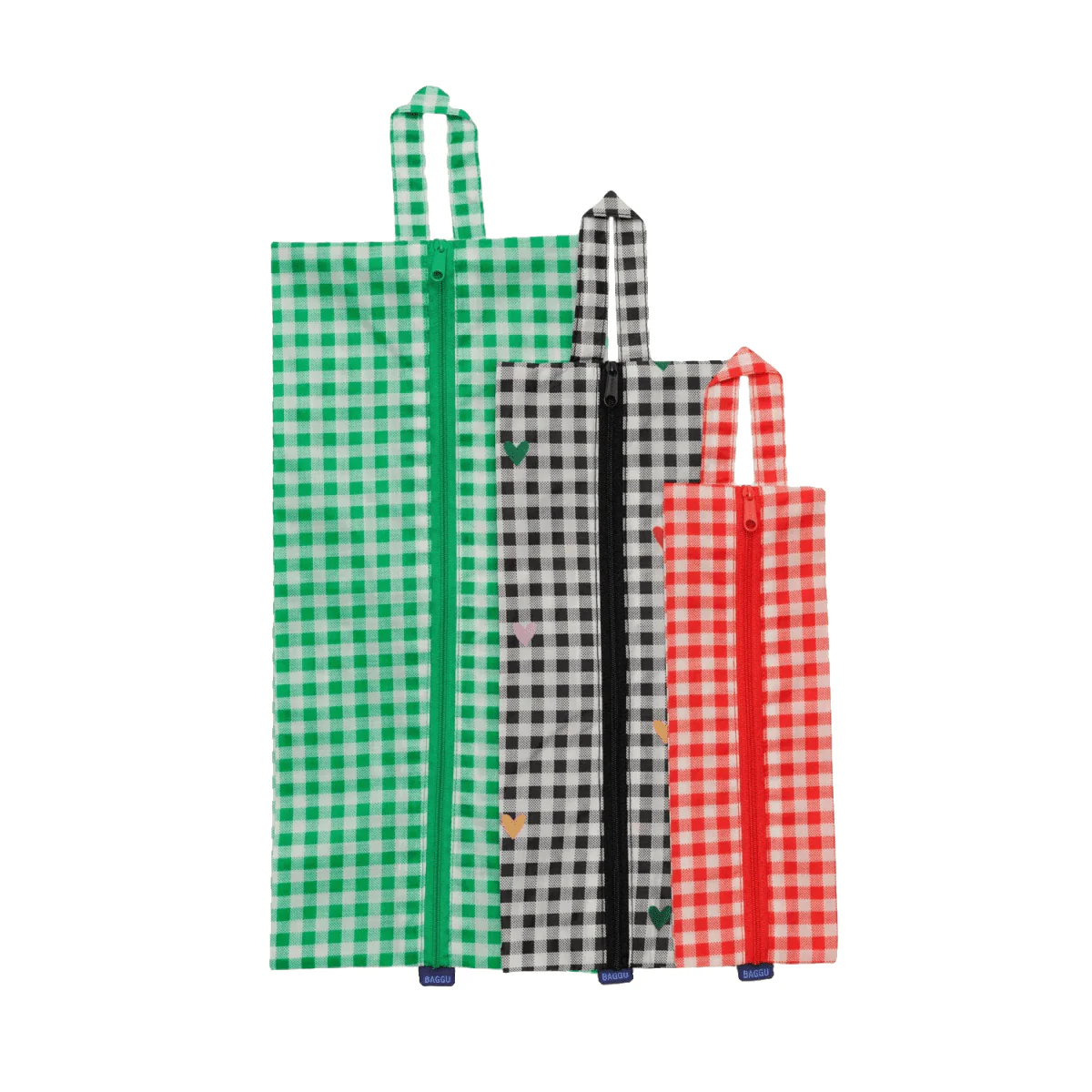 Baggu 3D Zip Bag Set Gingham - Image 3