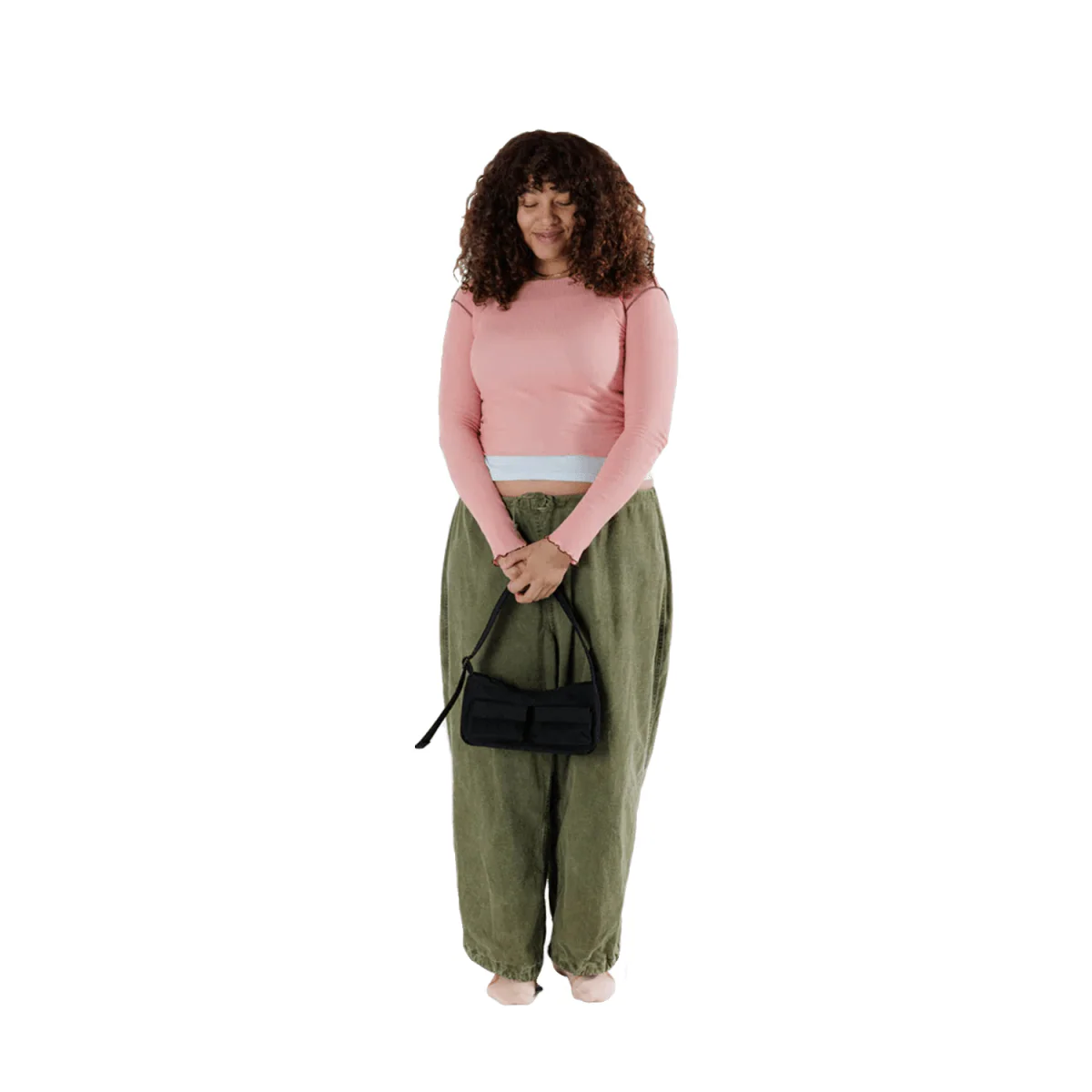 Baggu Cargo Shoulder Bag Black - Image 2