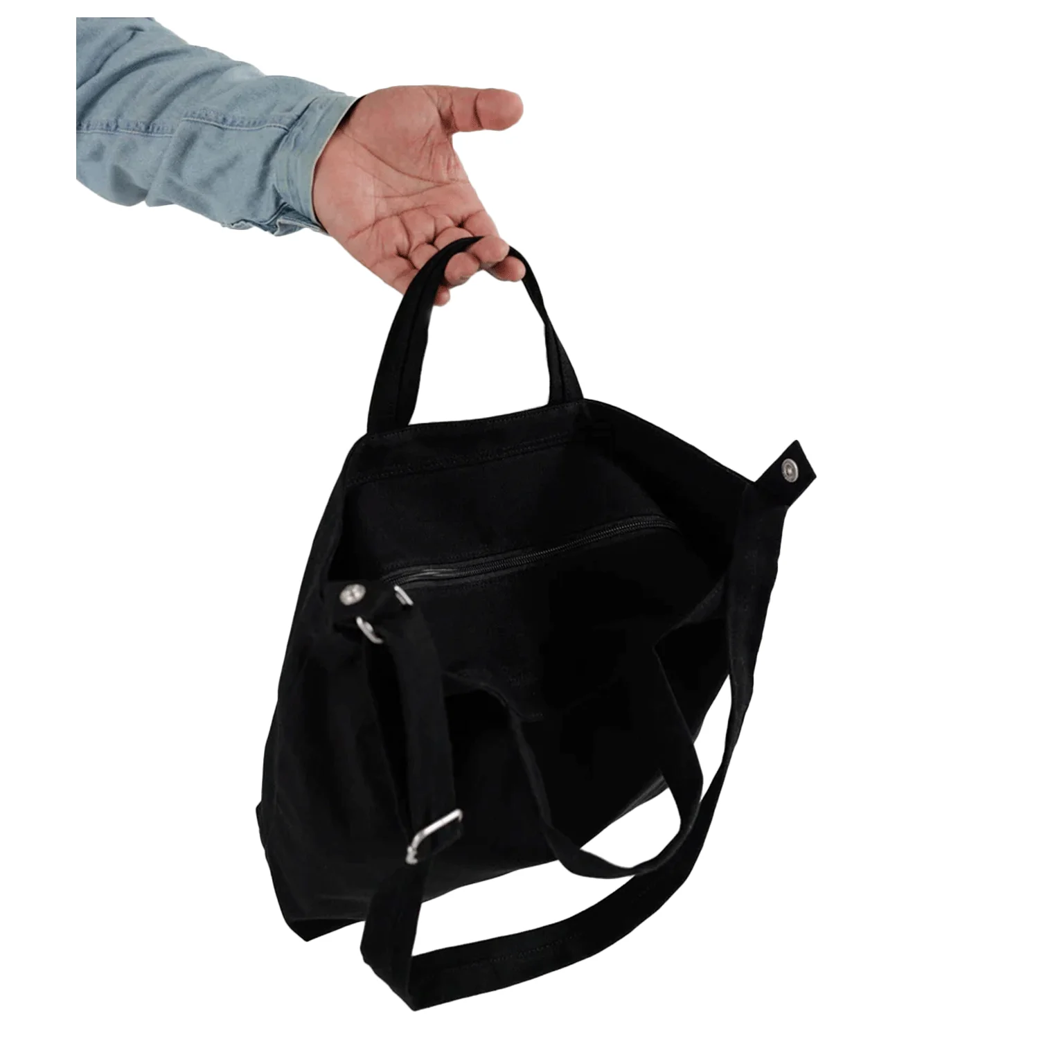 Baggu Horizontal Zip Duck Bag Black - Image 2