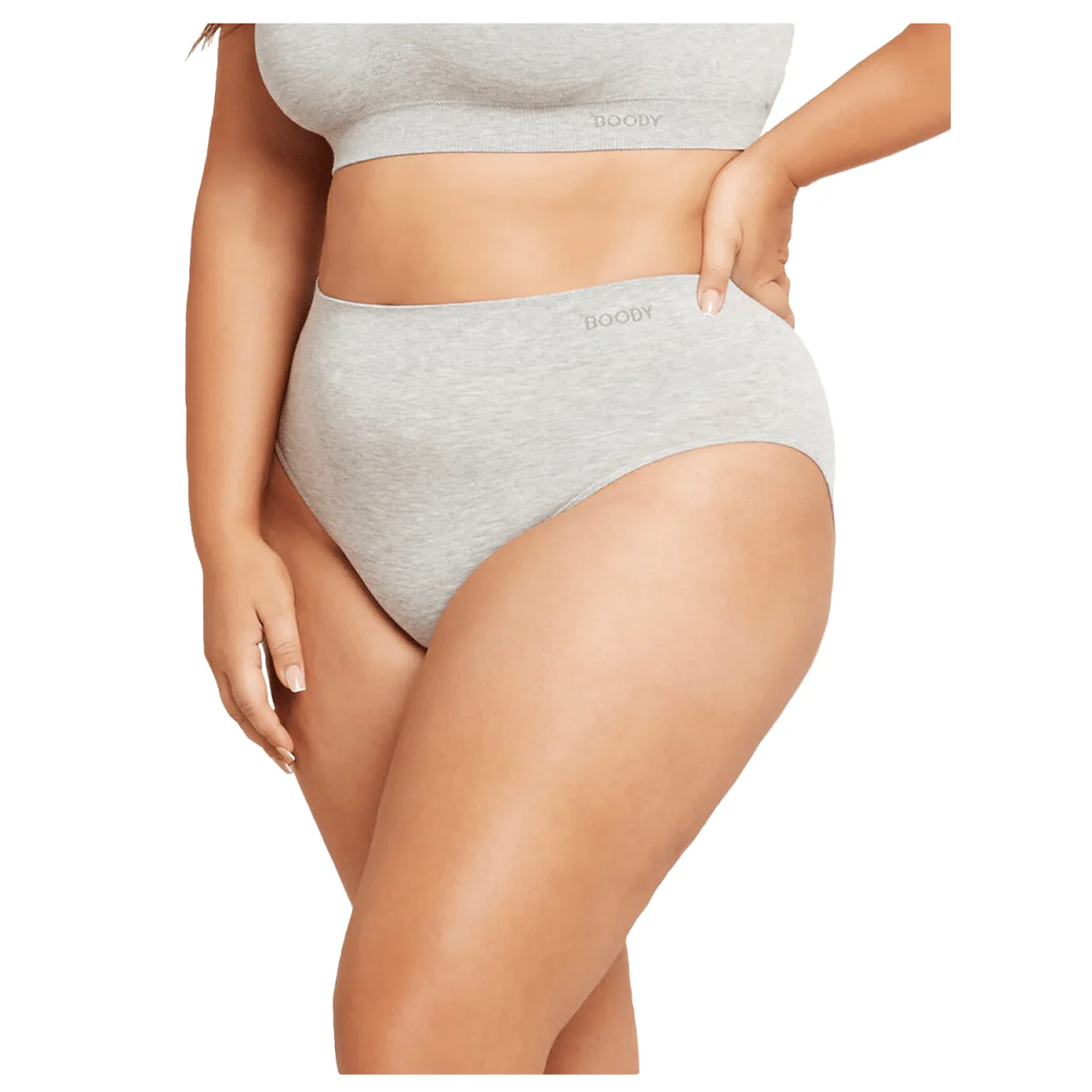 Boody Women's Full Briefs Light Grey Marl - Image 2