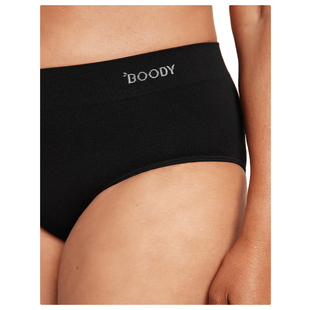 Boody Women's Midi Brief Bottom Black - Image 4