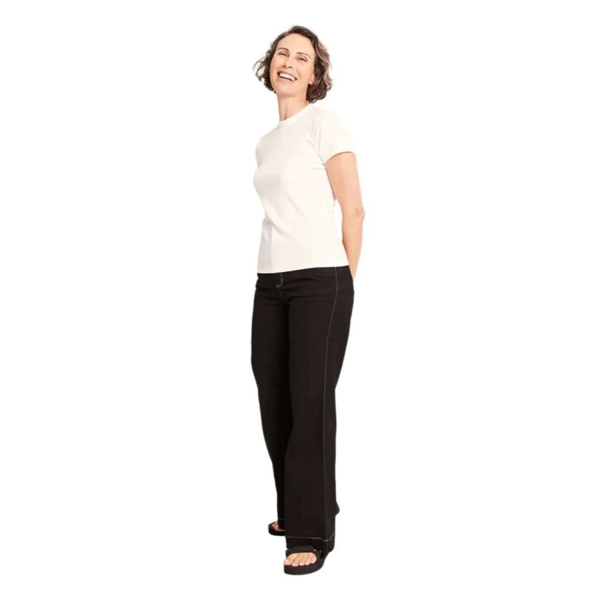 Boody Women's Ribbed Crew Neck T-shirt White - Image 3