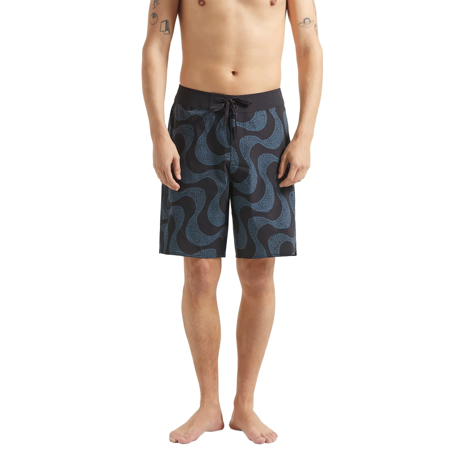 Brixton Men's Blitz 19" Boardshort Black/Future Grey Warped Tile - Image 3