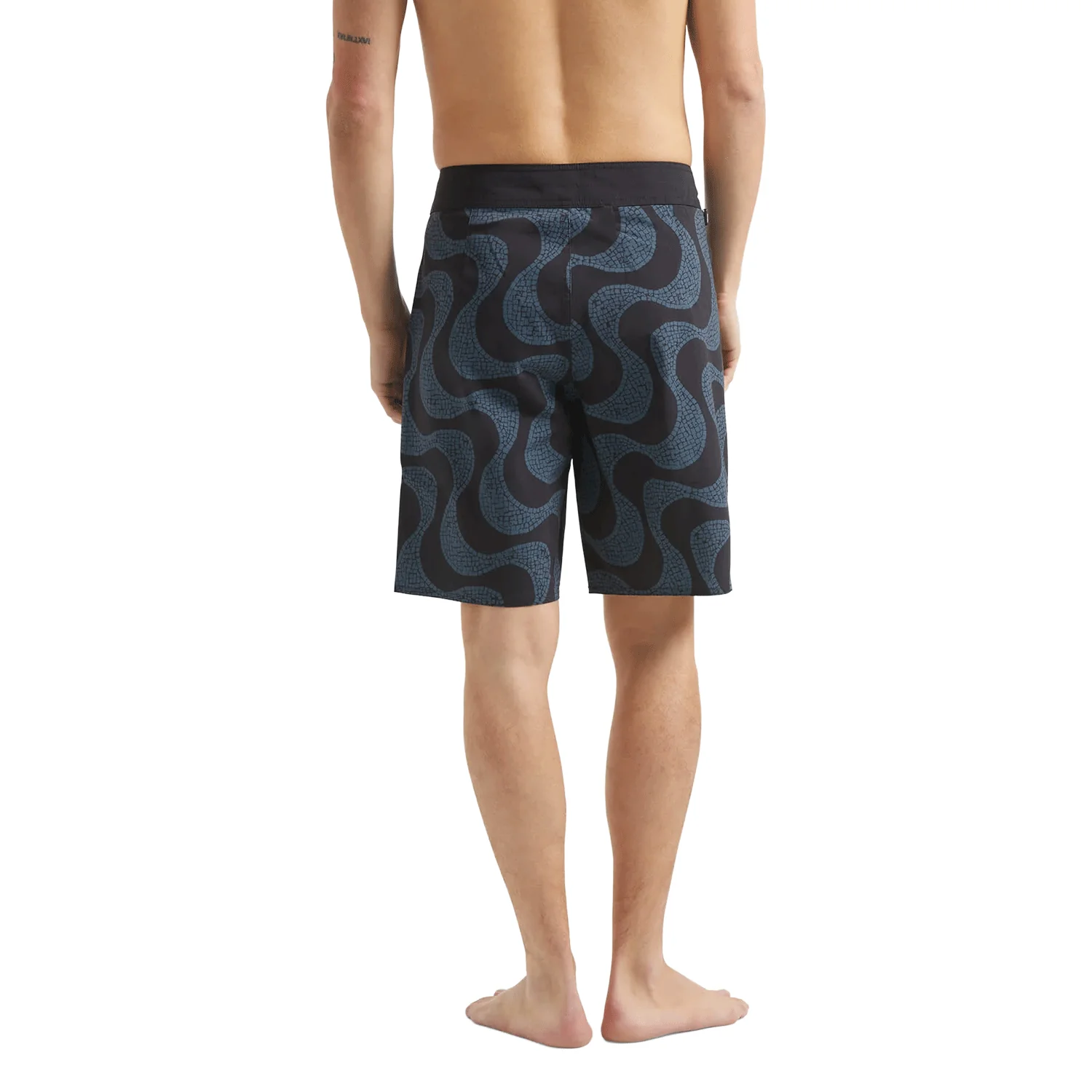 Brixton Men's Blitz 19" Boardshort Black/Future Grey Warped Tile - Image 4