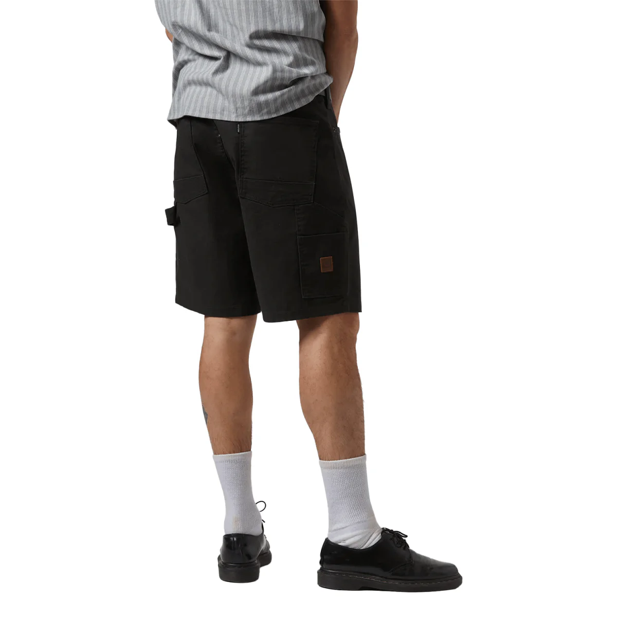 Brixton Men's Builders Carpenter Baggy Short Washed Black - Image 3