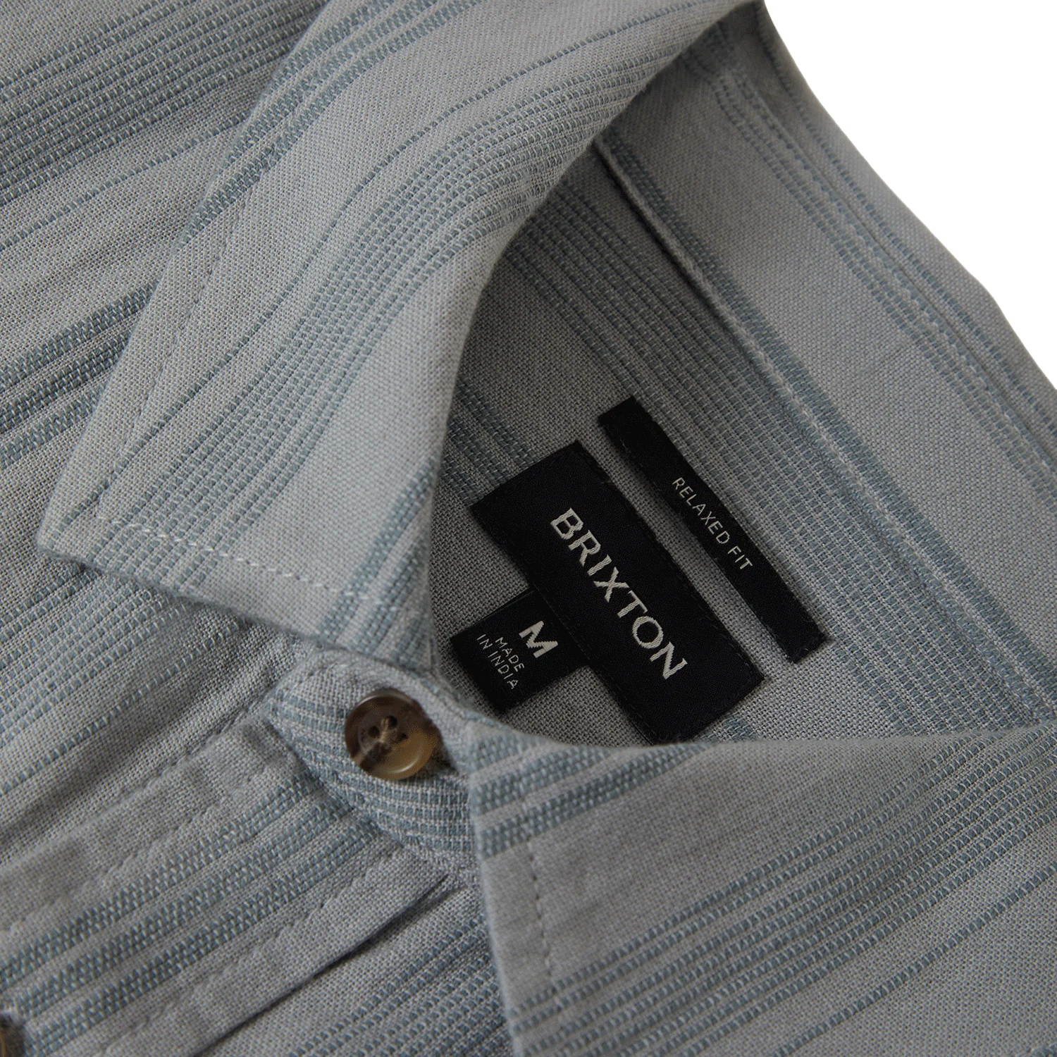 Brixton Men's Cru Striped Dobby S/S Woven Shirt Off Trooper - Image 2