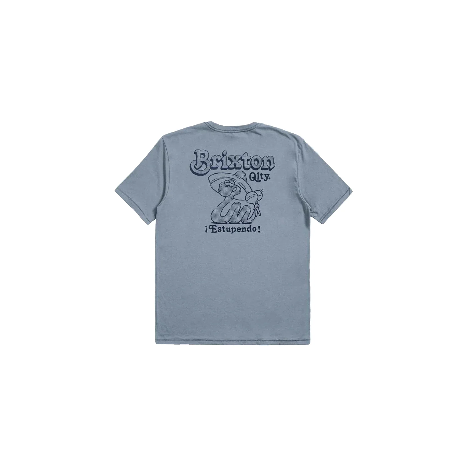 Brixton Men's Estupendo S/S Tailored T Shirt Dusty Blue - Image 2