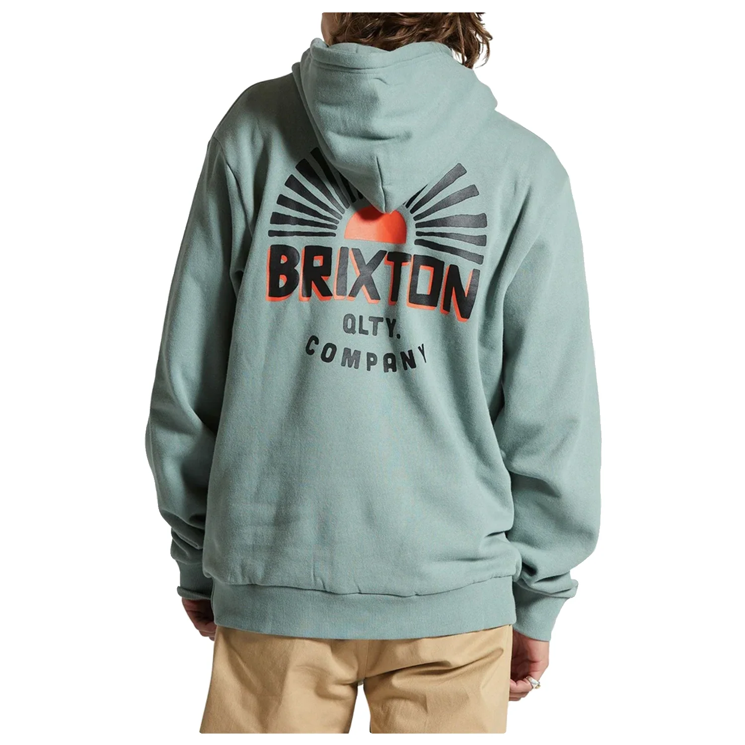 Brixton Men's Rising Sun Hoodie Chinois Green - Image 3
