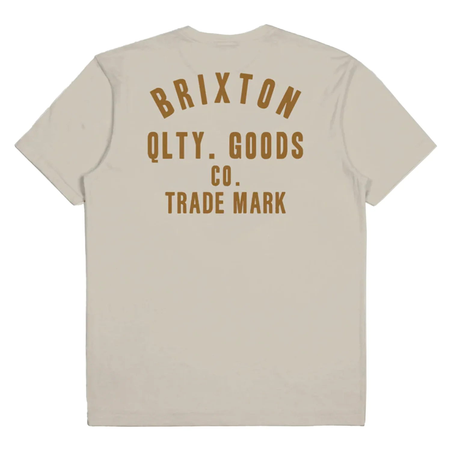 Brixton Men's Woodburn S/S Standard Tee Cream/Golden Brown - Image 2