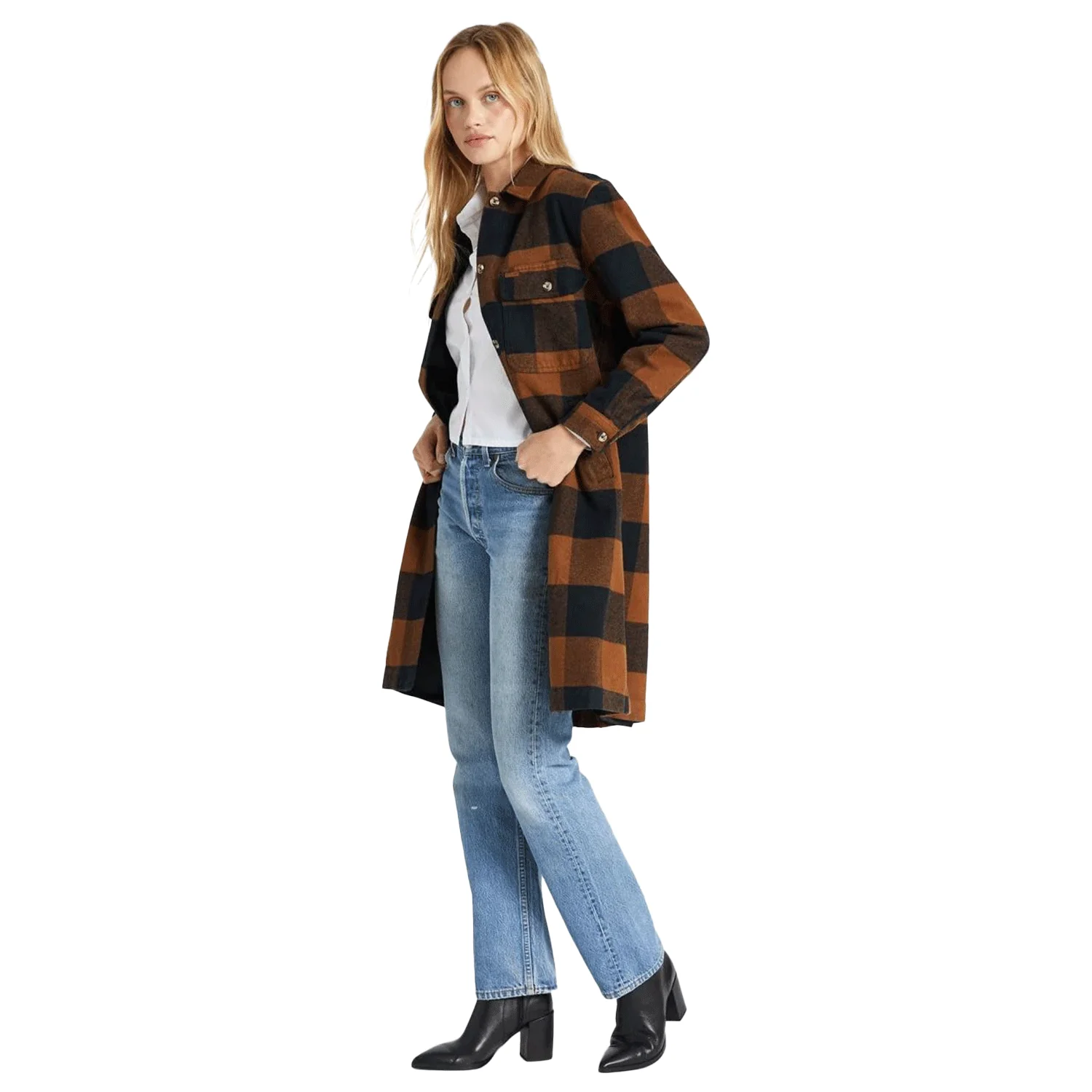 Brixton Women's Bowery Long Jacket Bison - Image 2