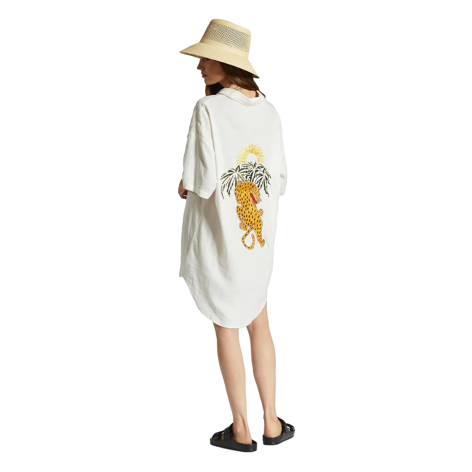 Brixton Women's Condesa Linen Shirtdress Off White - Image 4