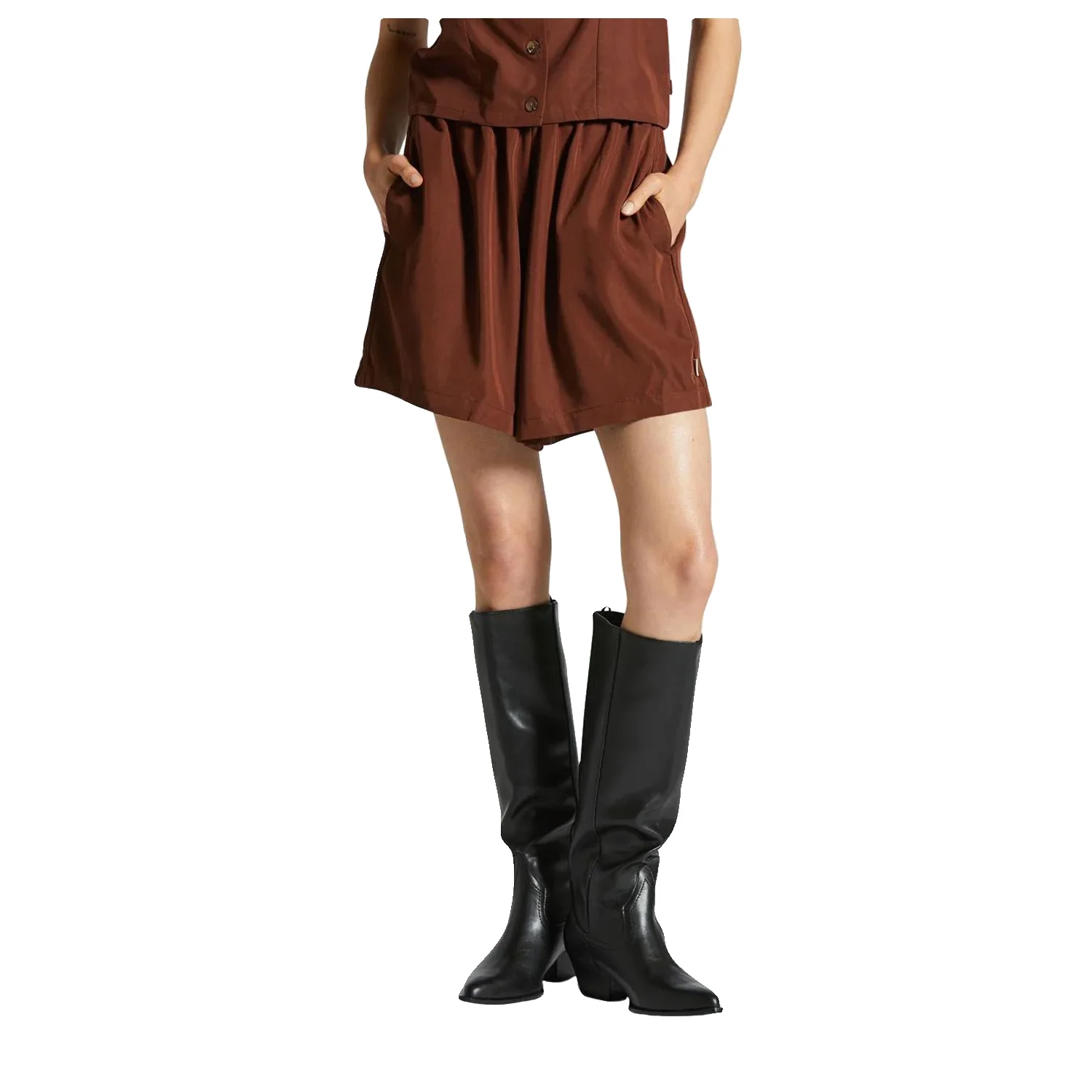 Brixton Women's Polanco Short Sepia - Image 3