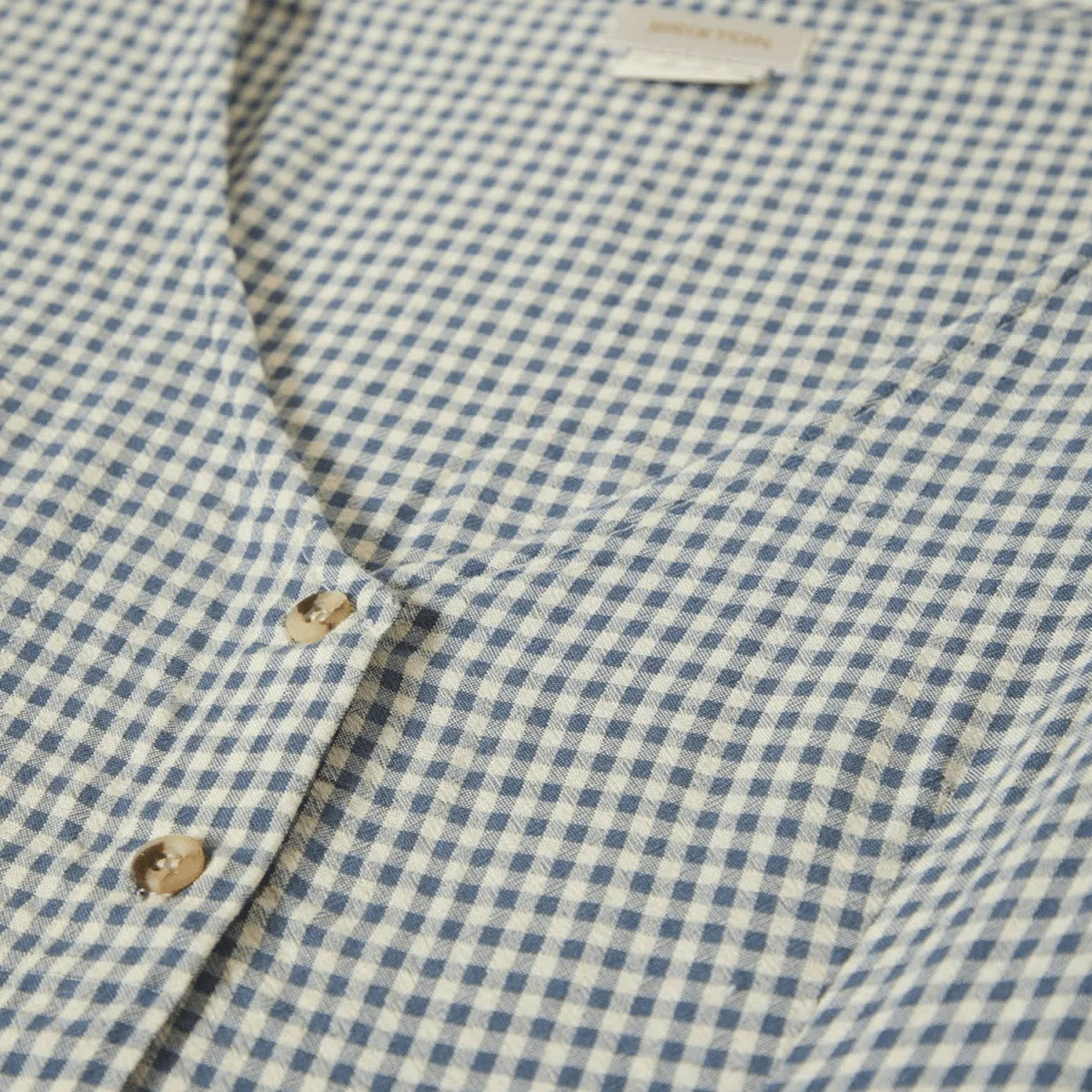 Brixton Women's The Meadow Blouse Azure Blue Gingham - Image 3