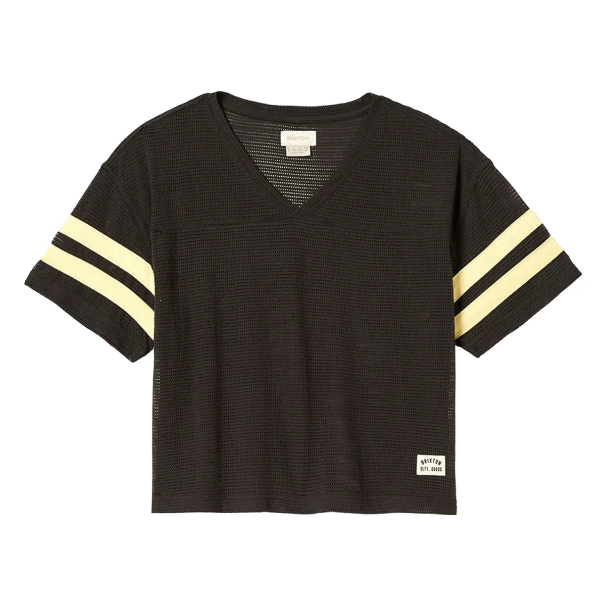 Brixton Women's Varsity Football Mesh T-Shirt Washed Black - Image 3