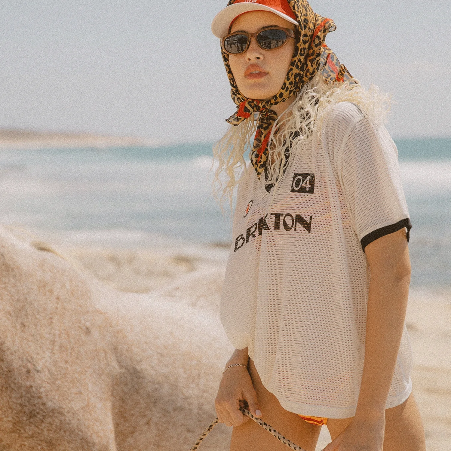 Brixton Women's Varsity T Shirt Off White/Black - Image 5