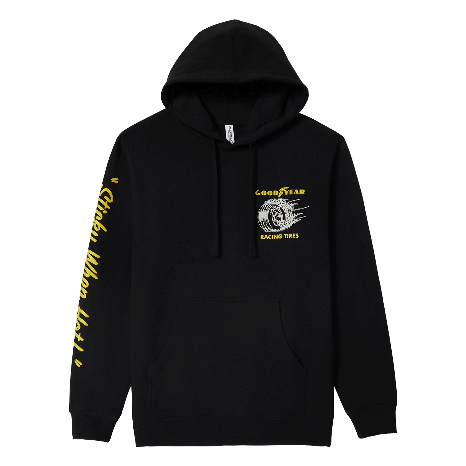 Brixton x Goodyear Men's Cheater Slick Hoody Black - Image 2