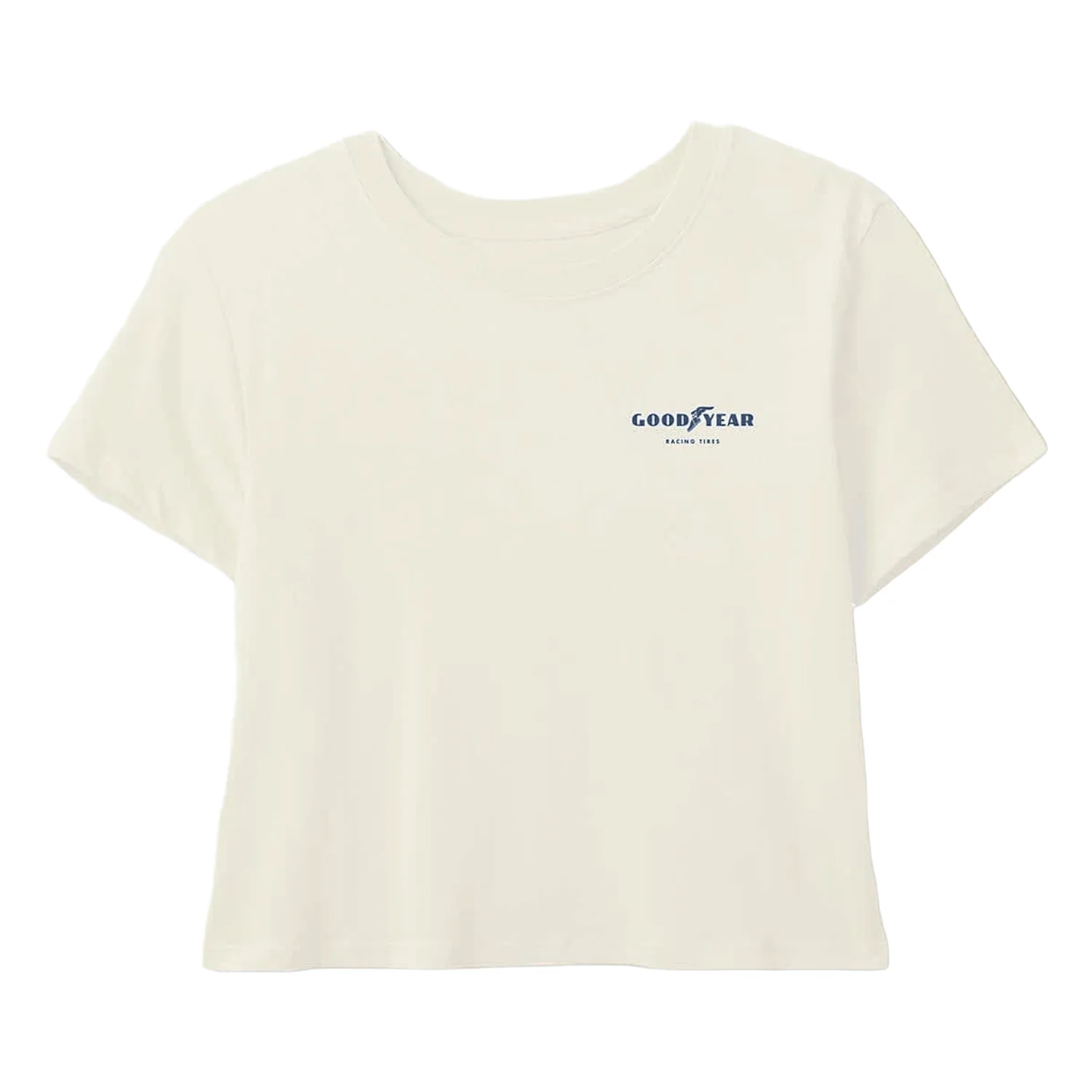 Brixton x Goodyear Women's Burnout Boxy Crew T Shirt Off White - Image 2