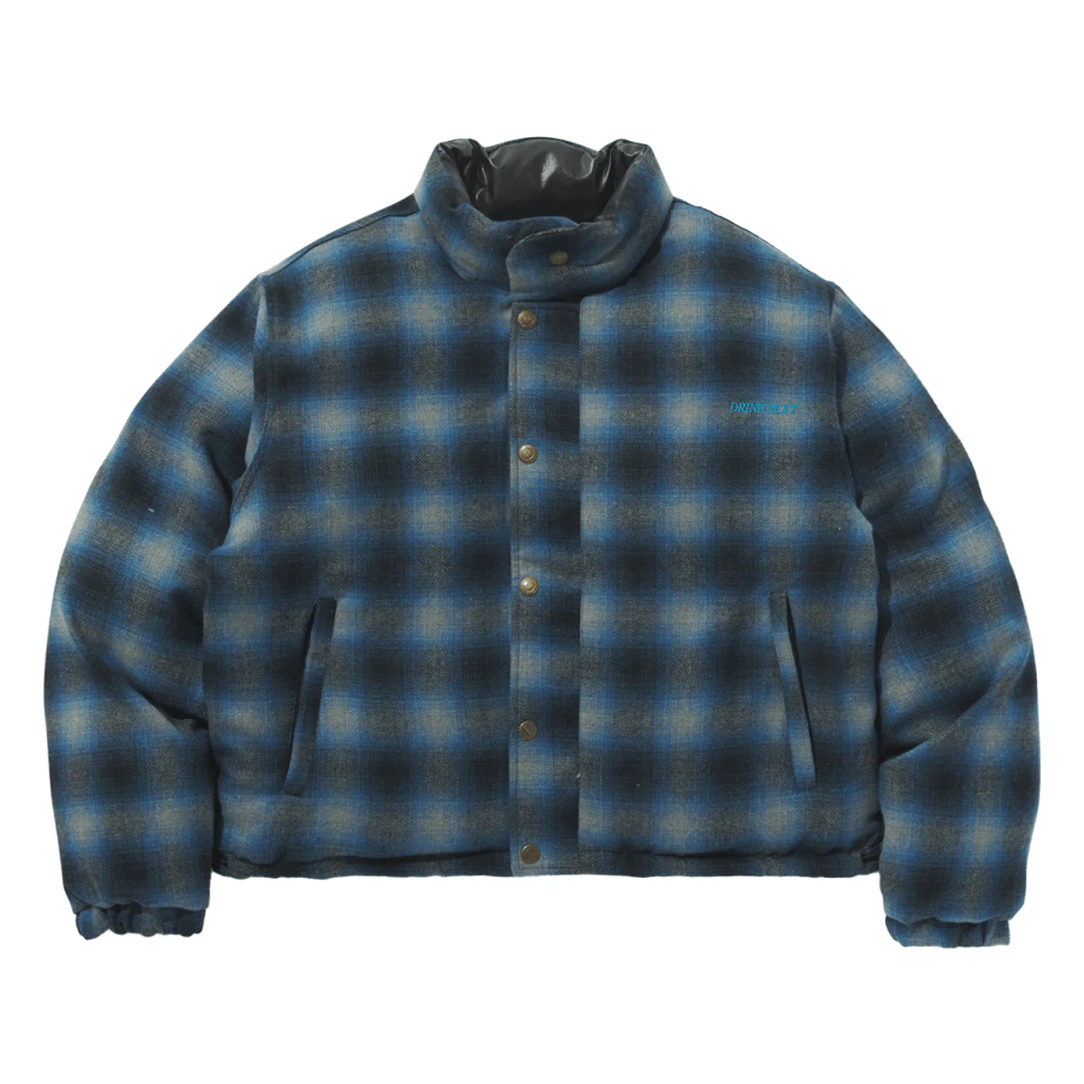 Bsrabbit DSXBS Reversible Short Down Padding Jumper 2025 Blue Check/Navy - Image 5