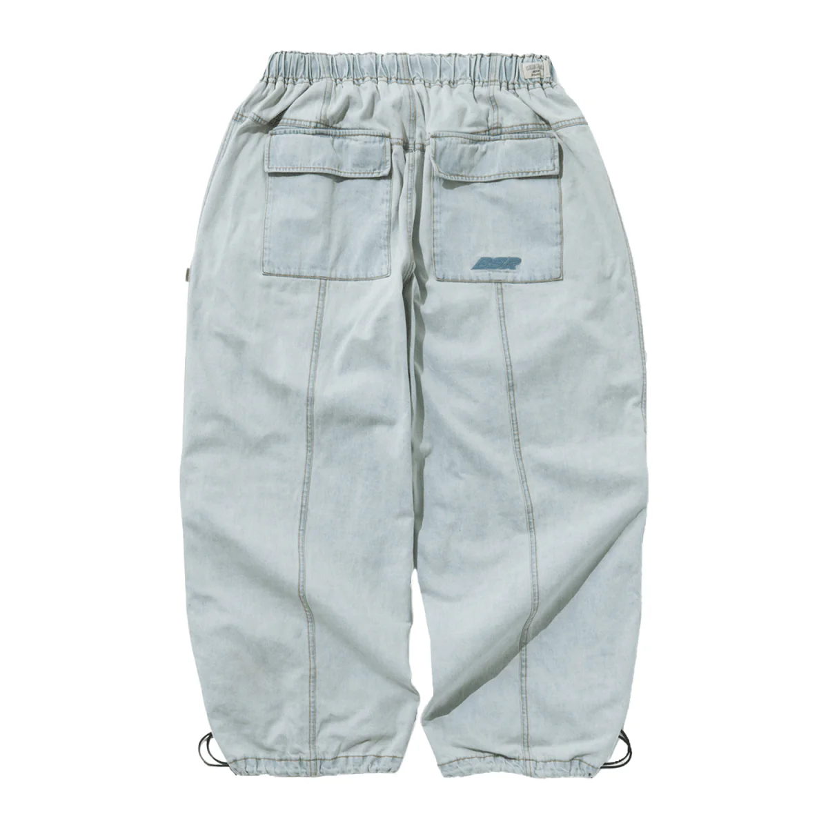 Bsrabbit DSXBS Super Wide Line Ventilation Wax Real Denim Pant 2025 Light Blue - Image 2