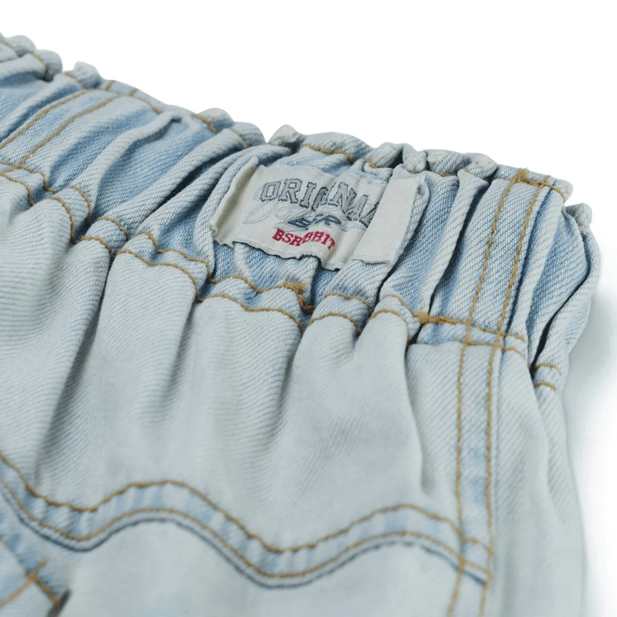Bsrabbit DSXBS Super Wide Line Ventilation Wax Real Denim Pant 2025 Light Blue - Image 3