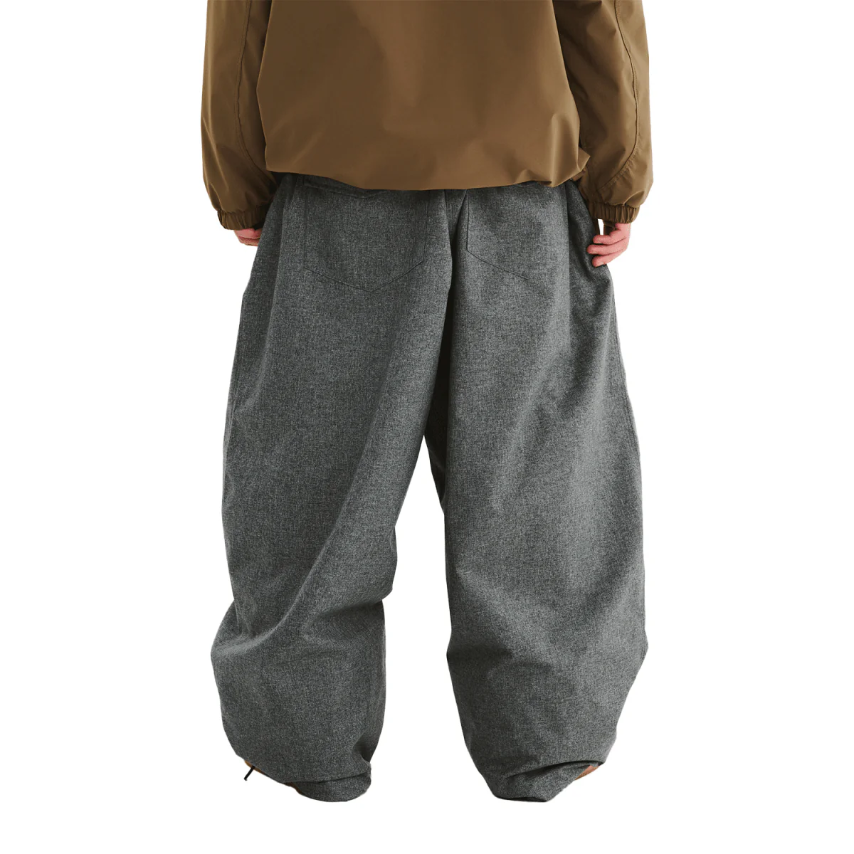 Bsrabbit Logo Herringbone Super Wide Ventilation Pant 2025 Charcoal - Image 6