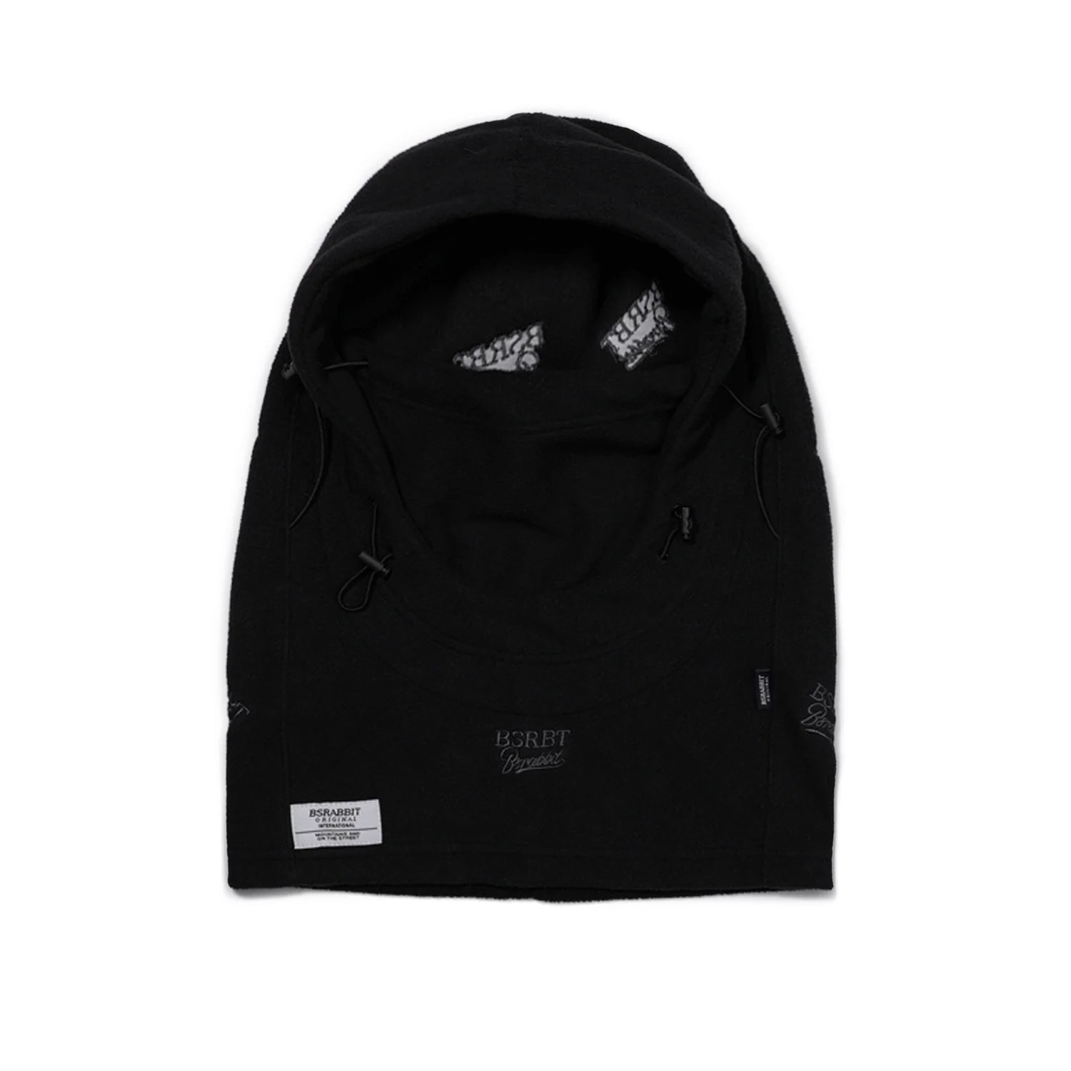 Bsrabbit Logo Play Double String Hoodwarmer Black - Image 2