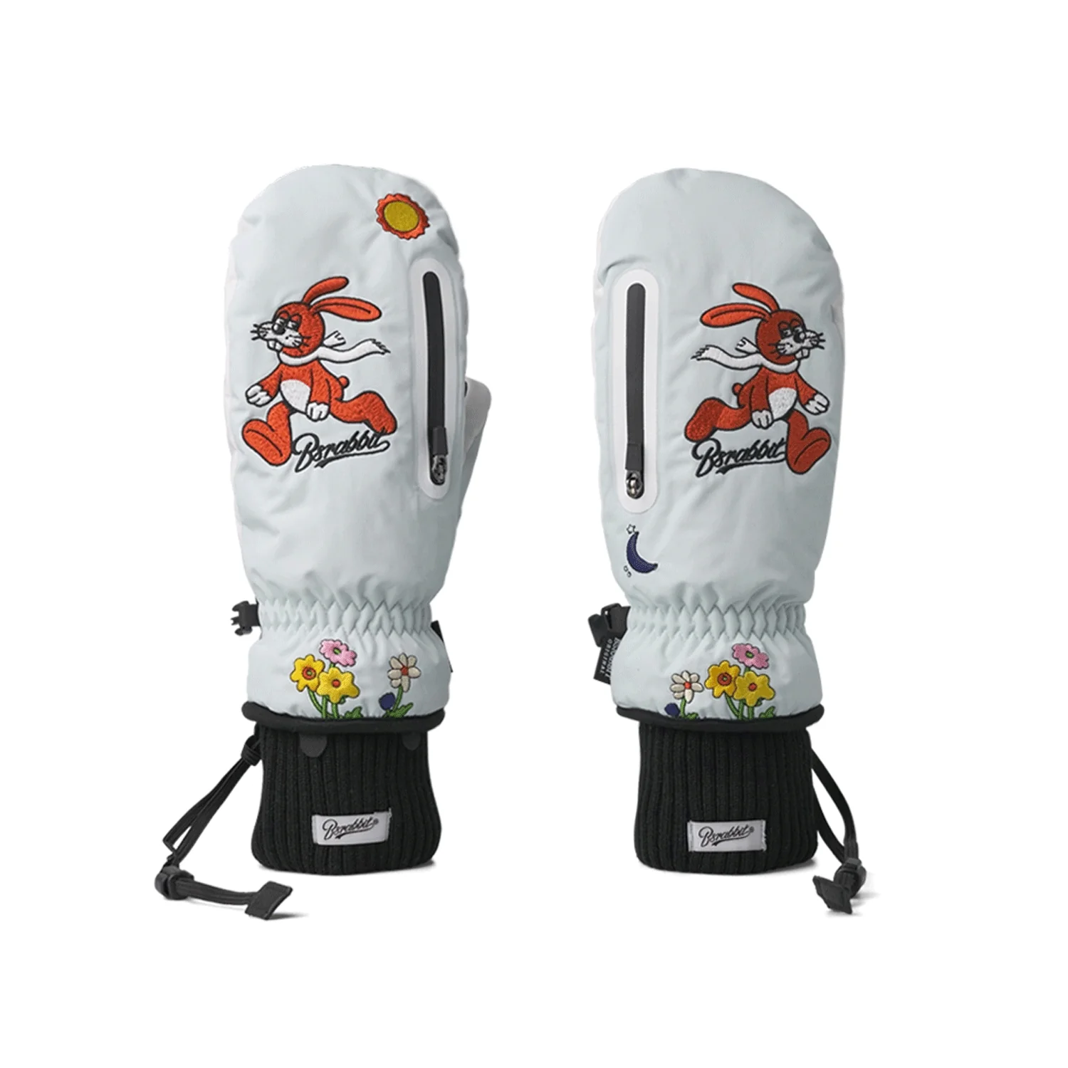 Bsrabbit Sunday Rabbit Zipper Pocket Glove Sky