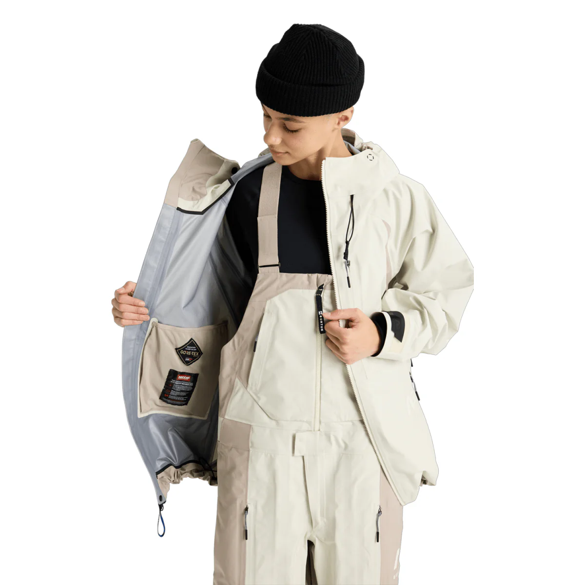 Burton AG Hardpack 3L Gore-Tex Jacket 2026 Bone White/Stone Grey - Image 4
