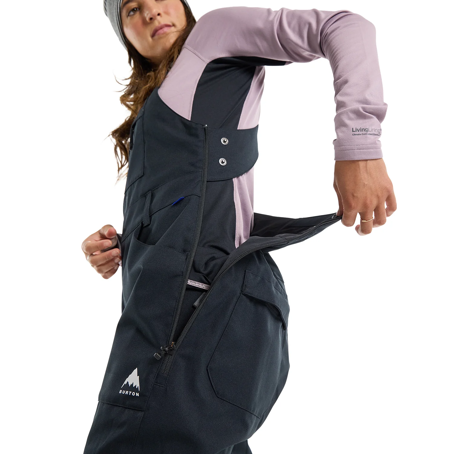 Burton Women's Avalon 2L Stretch Bib Pant (Short) 2025 True Black - Image 3