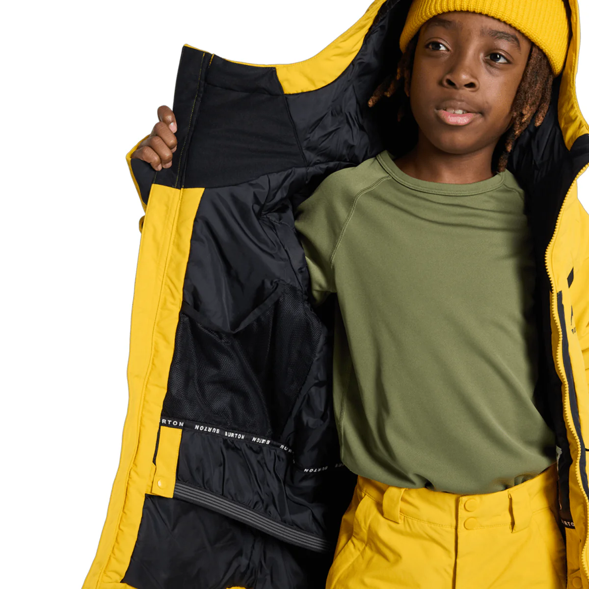 Burton Kids Hillslope Jacket 2026 Goldenrod/True Black - Image 3