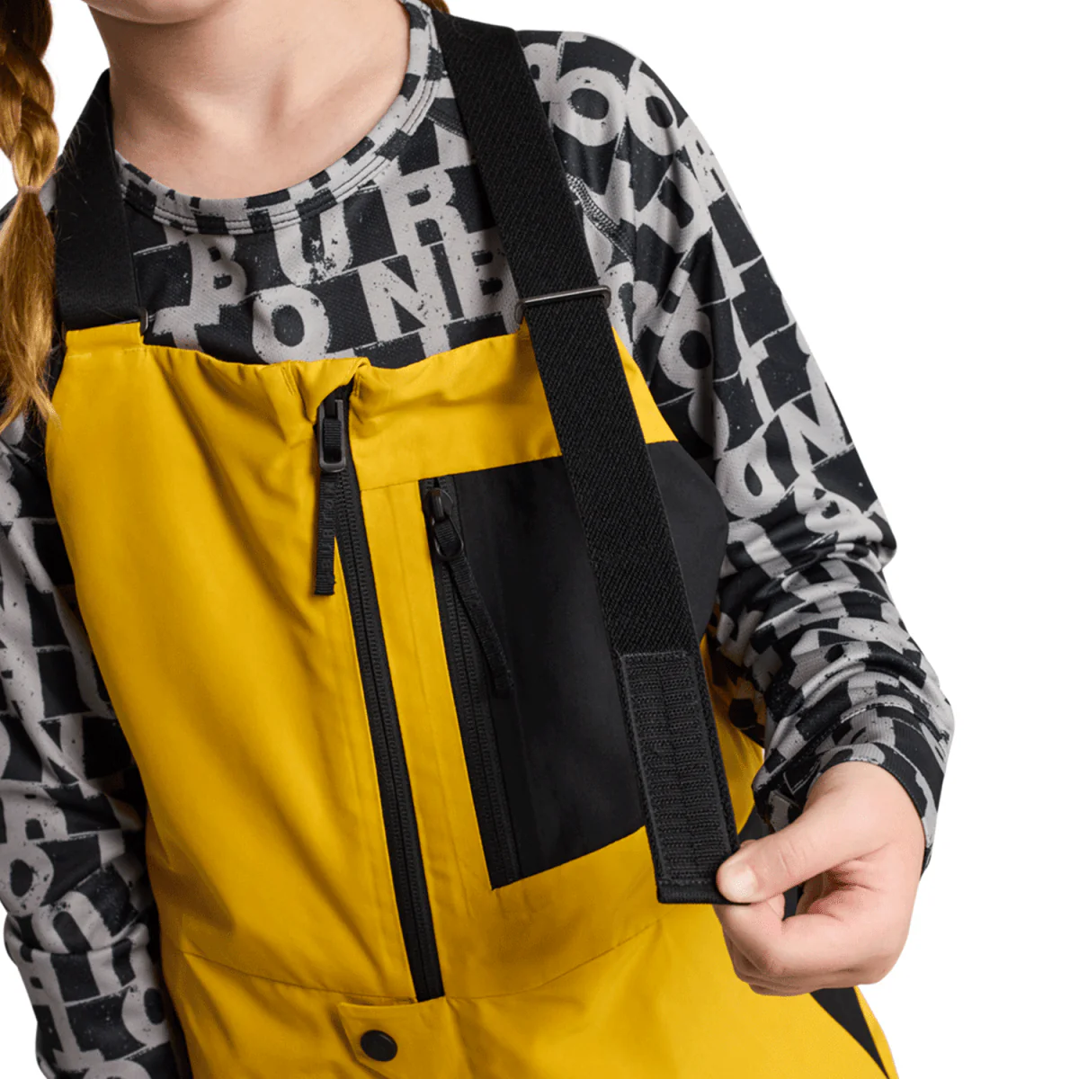 Burton Kids Powline Gore-tex Bib Pant 2025 Goldenrod/True Black - Image 4