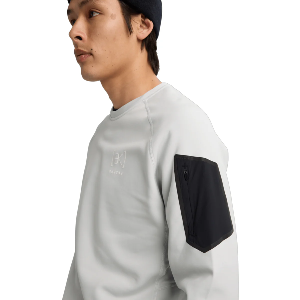 Burton Men's [ak] Baker Stretch Fleece Crew 2026 Gray Cloud - Image 3