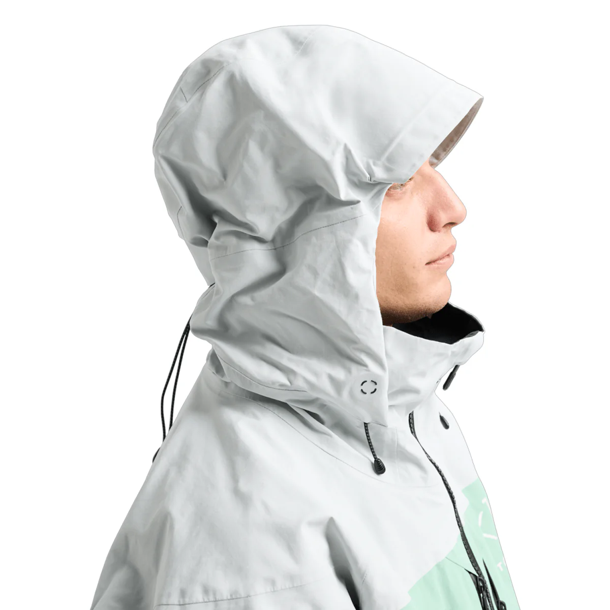 Burton Men's [ak] Swash Gore‑Tex 2L Jacket 2026 Gray Cloud/Soft Sage/True Black - Image 3