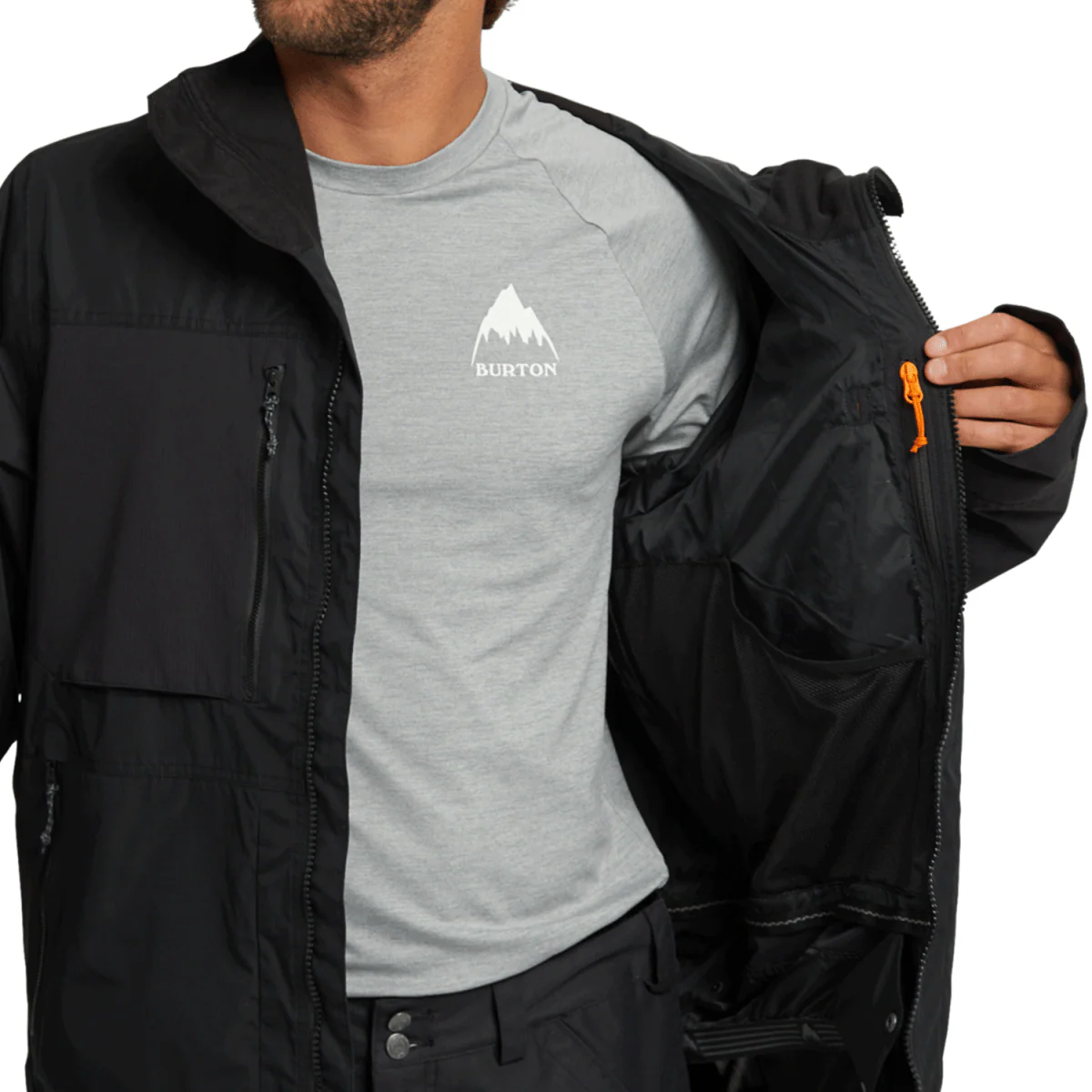 Burton Men's Frostner Jacket 2025 True Black - Image 4