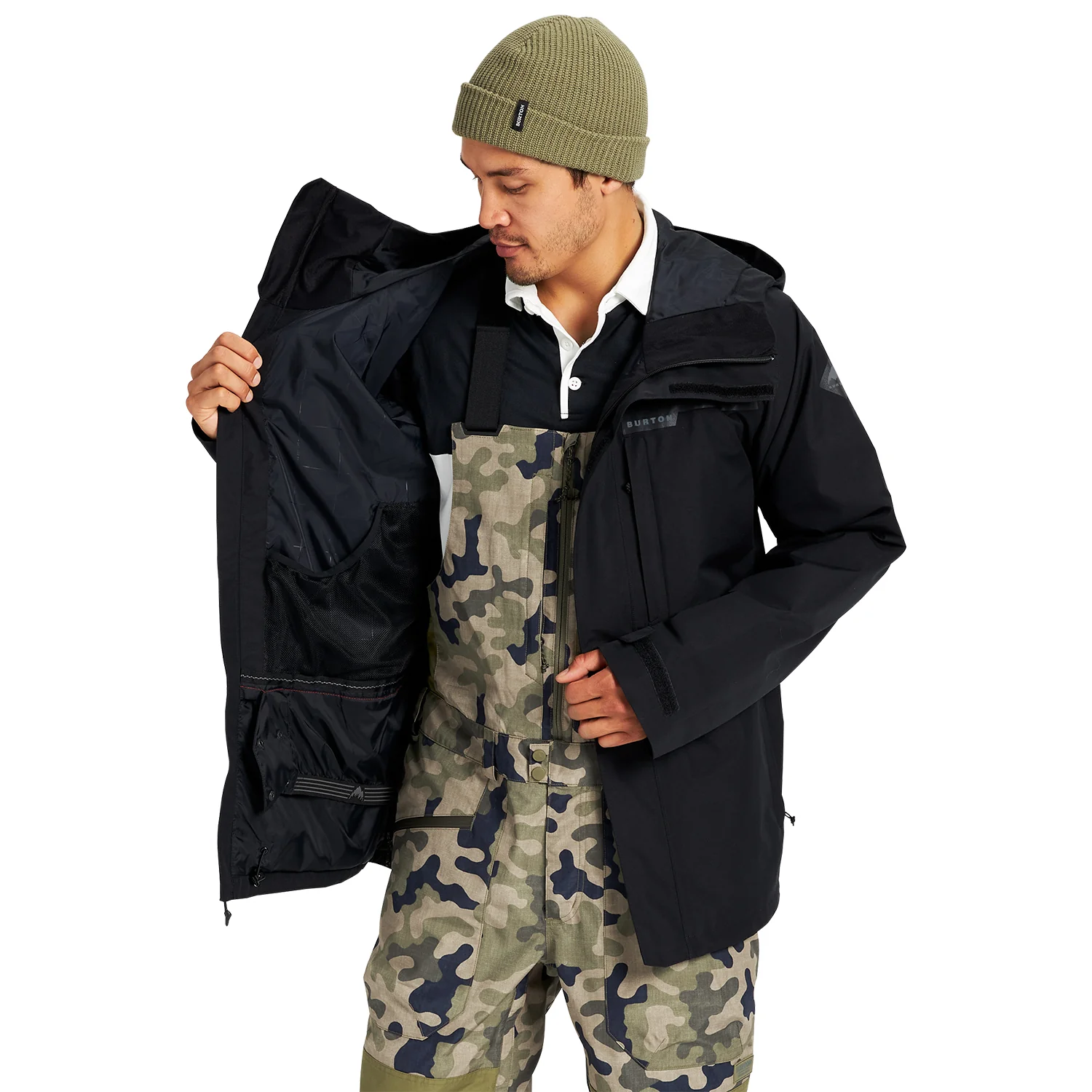 Burton Men's Powline 2L Gore‑Tex Jacket 2024 True Black - Image 3