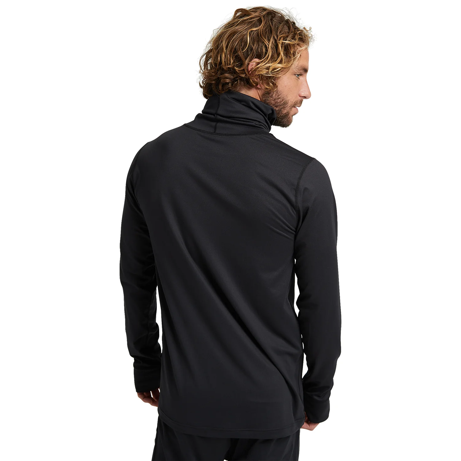 Burton Men's Midweight Base Layer Long Neck Shirt True Black - Image 2