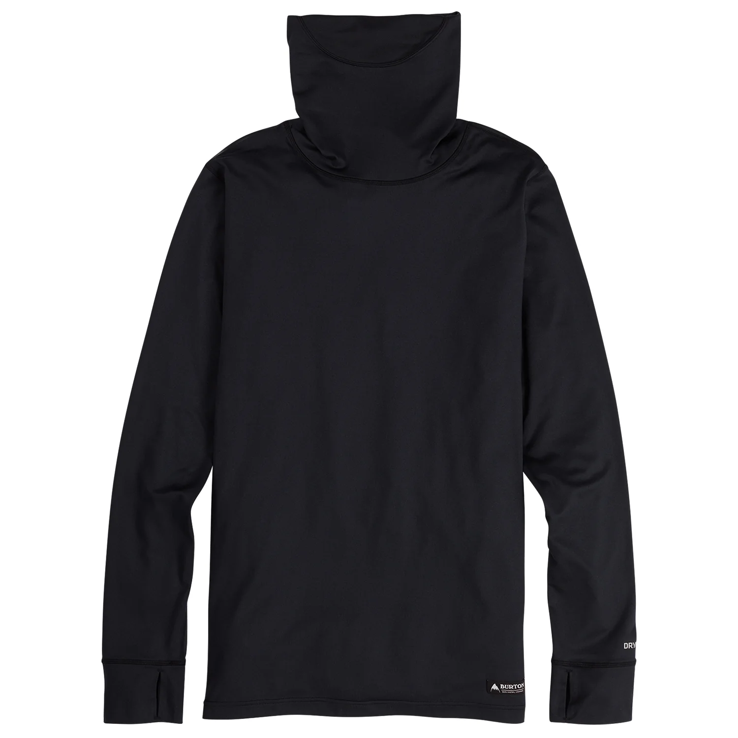 Burton Men's Midweight Base Layer Long Neck Shirt True Black - Image 3