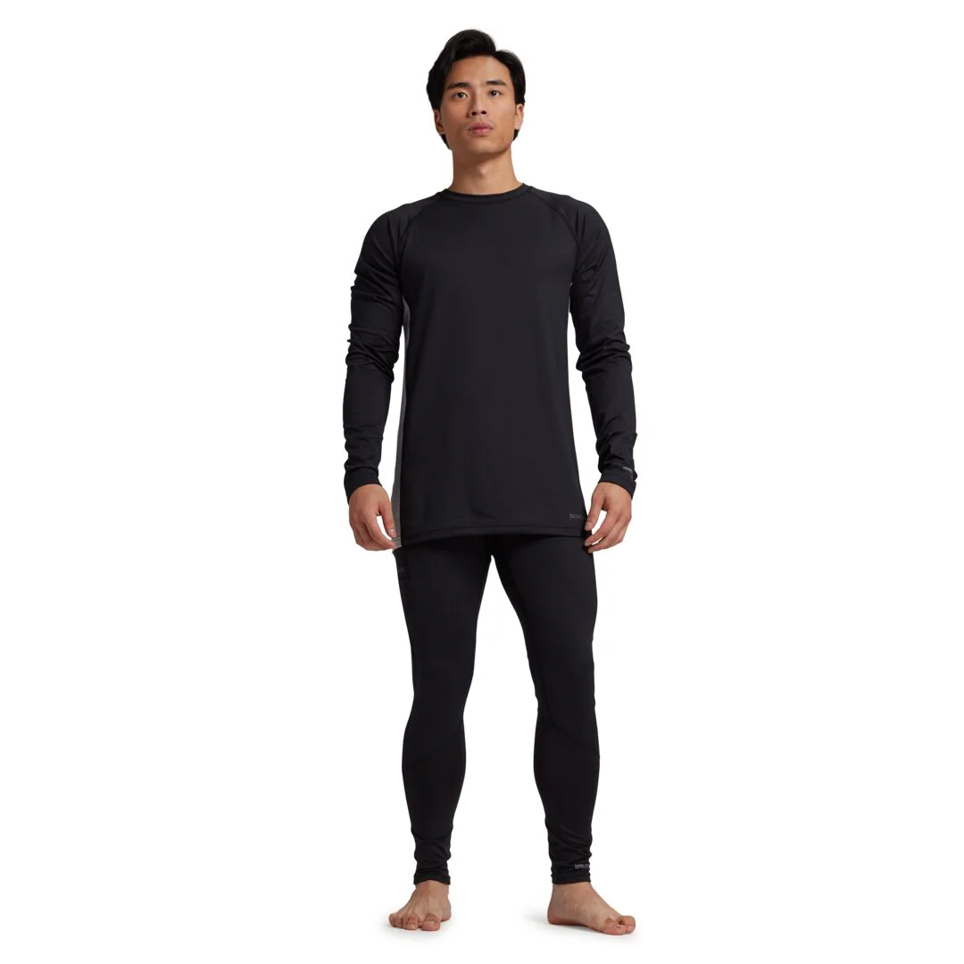 Burton Men's Midweight X Base Layer Crew 2024 True Black/Gray Heather - Image 2